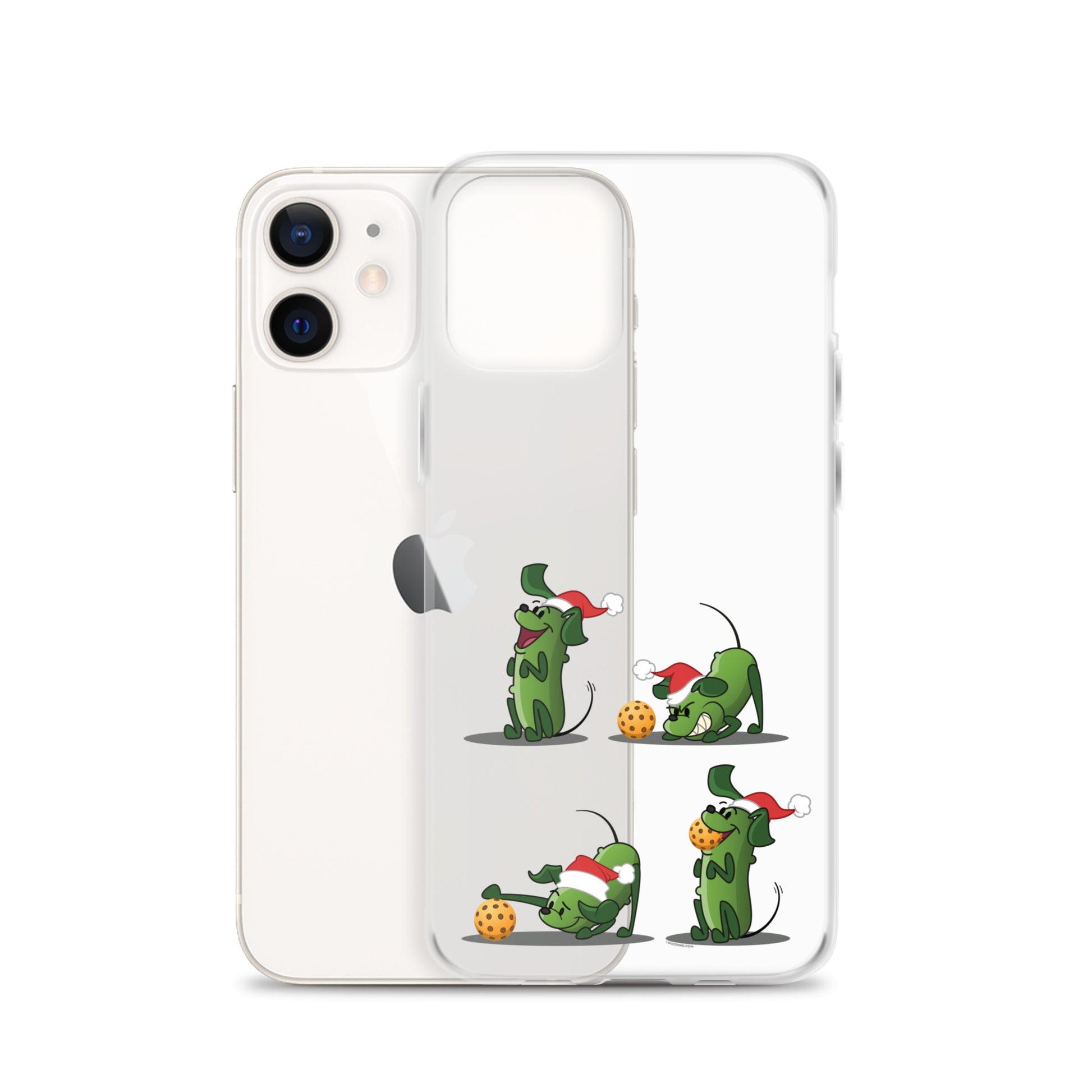 iPhone® Pickleball Case - Pickles wants to Play! - Christmas sq. - DocDink.com