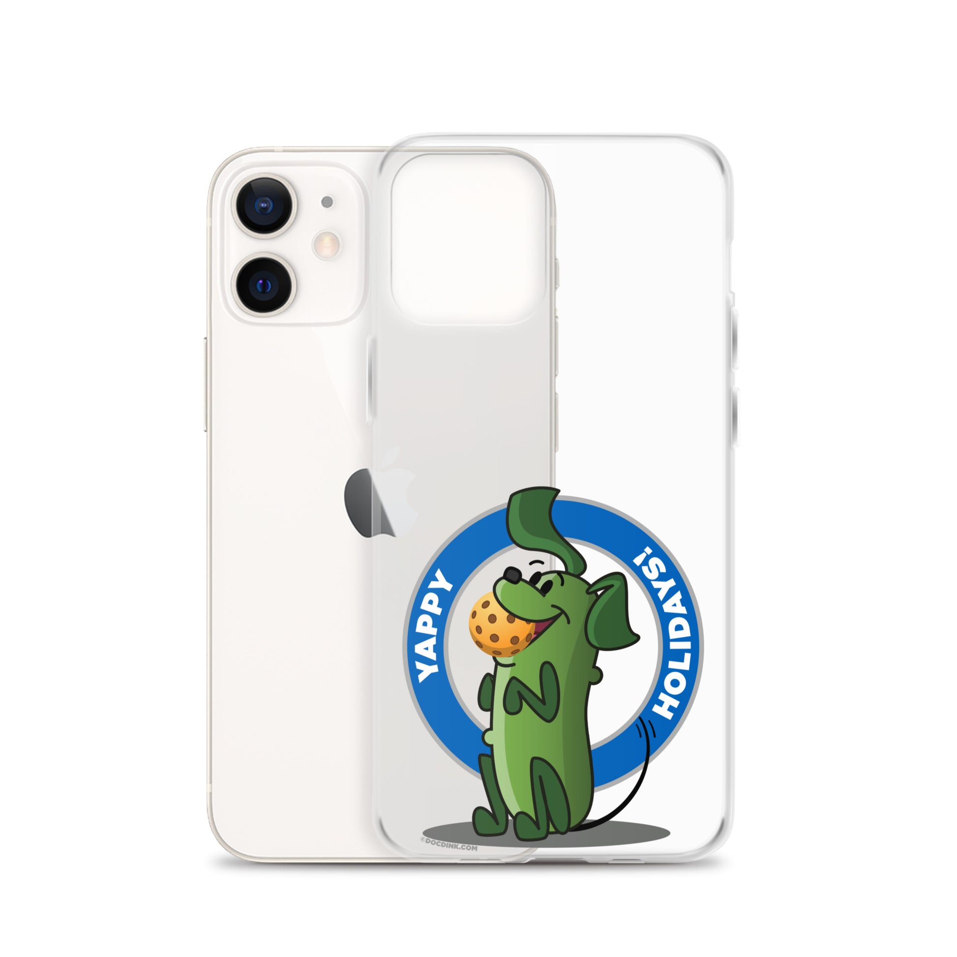 iPhone® Pickleball Case - Pickles "Yappy Holidays" - DocDink.com