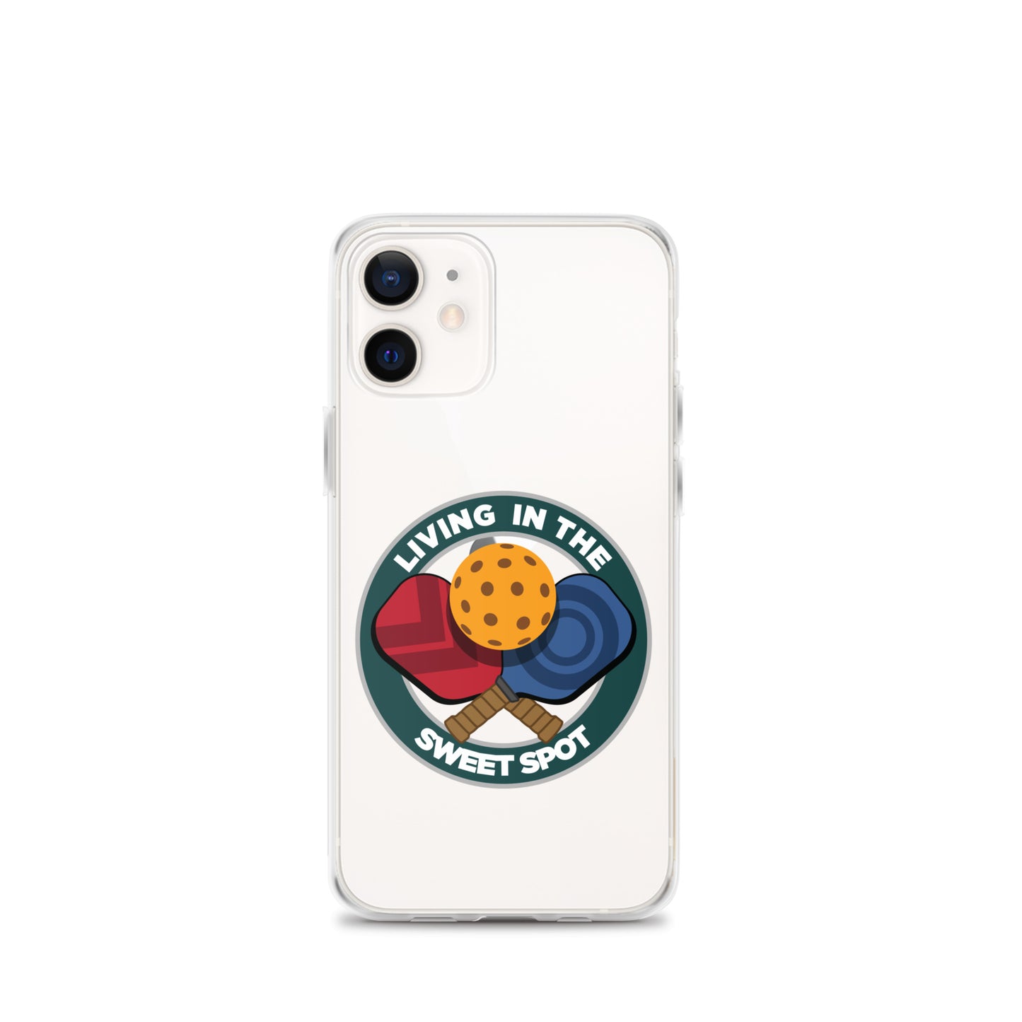 iPhone® Pickleball Case - "Living in the Sweet Spot" emblem - DocDink.com