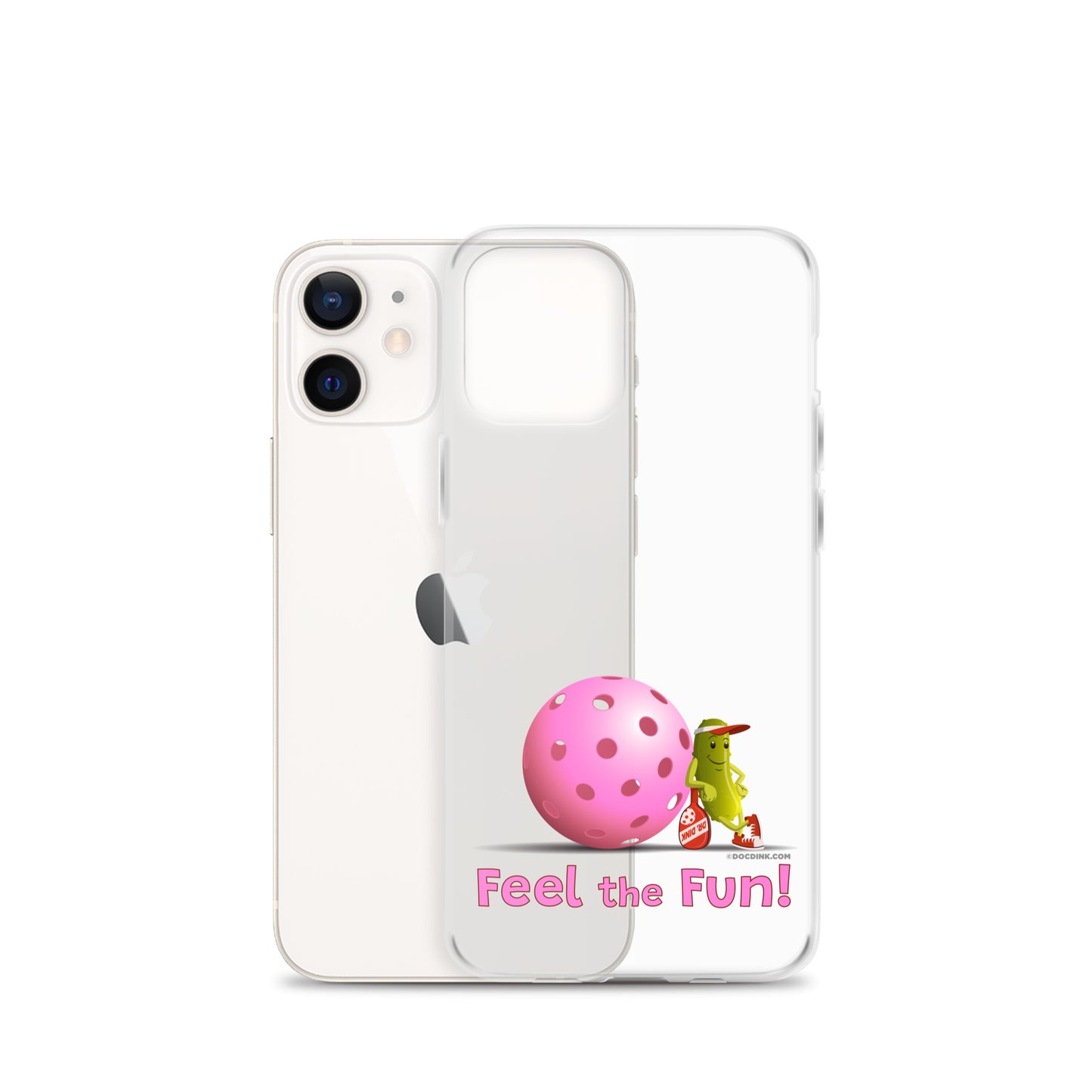 Pickleball iPhone® Case - Resting Pickleball - "Feel the Fun" #pink - DocDink.com