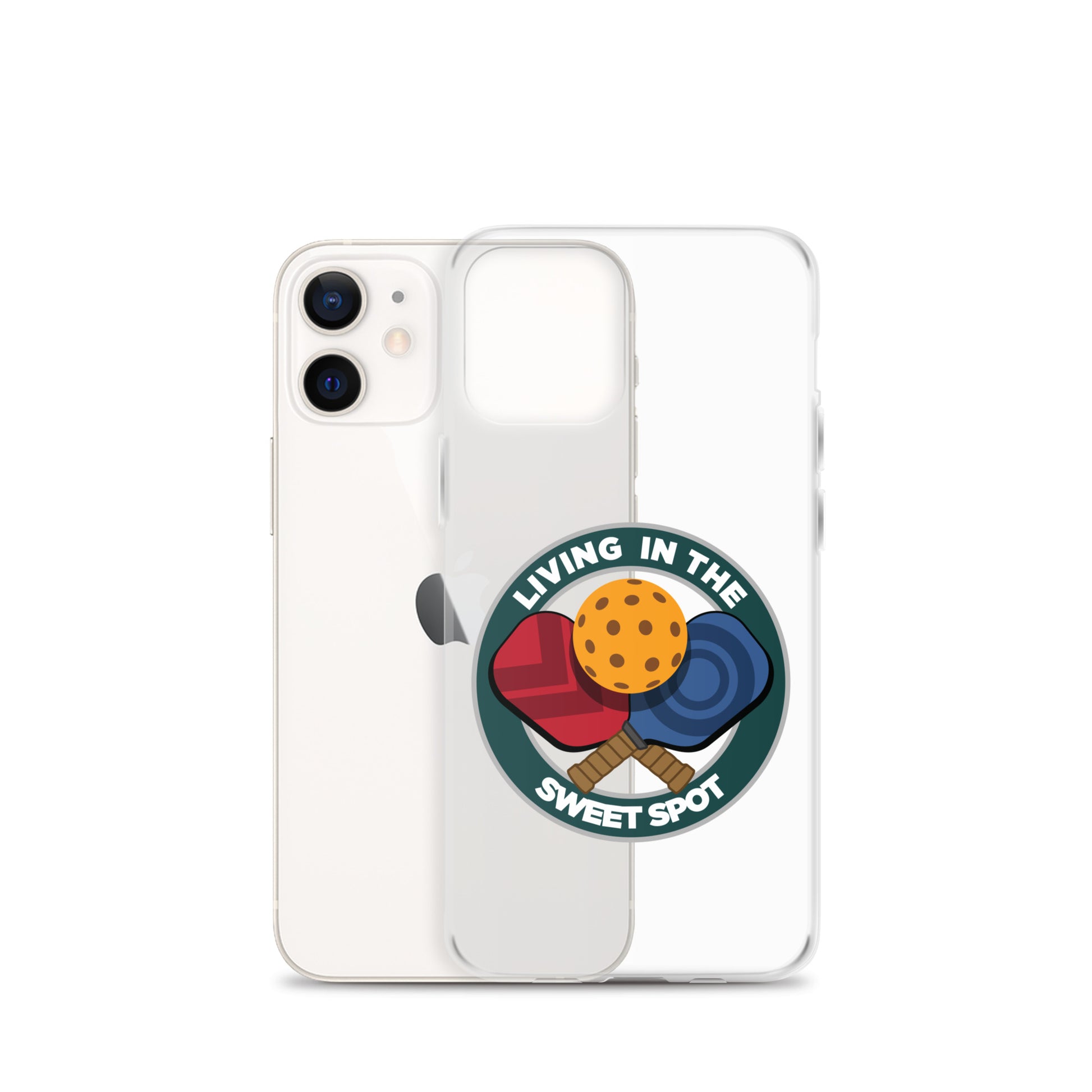 iPhone® Pickleball Case - "Living in the Sweet Spot" emblem - DocDink.com