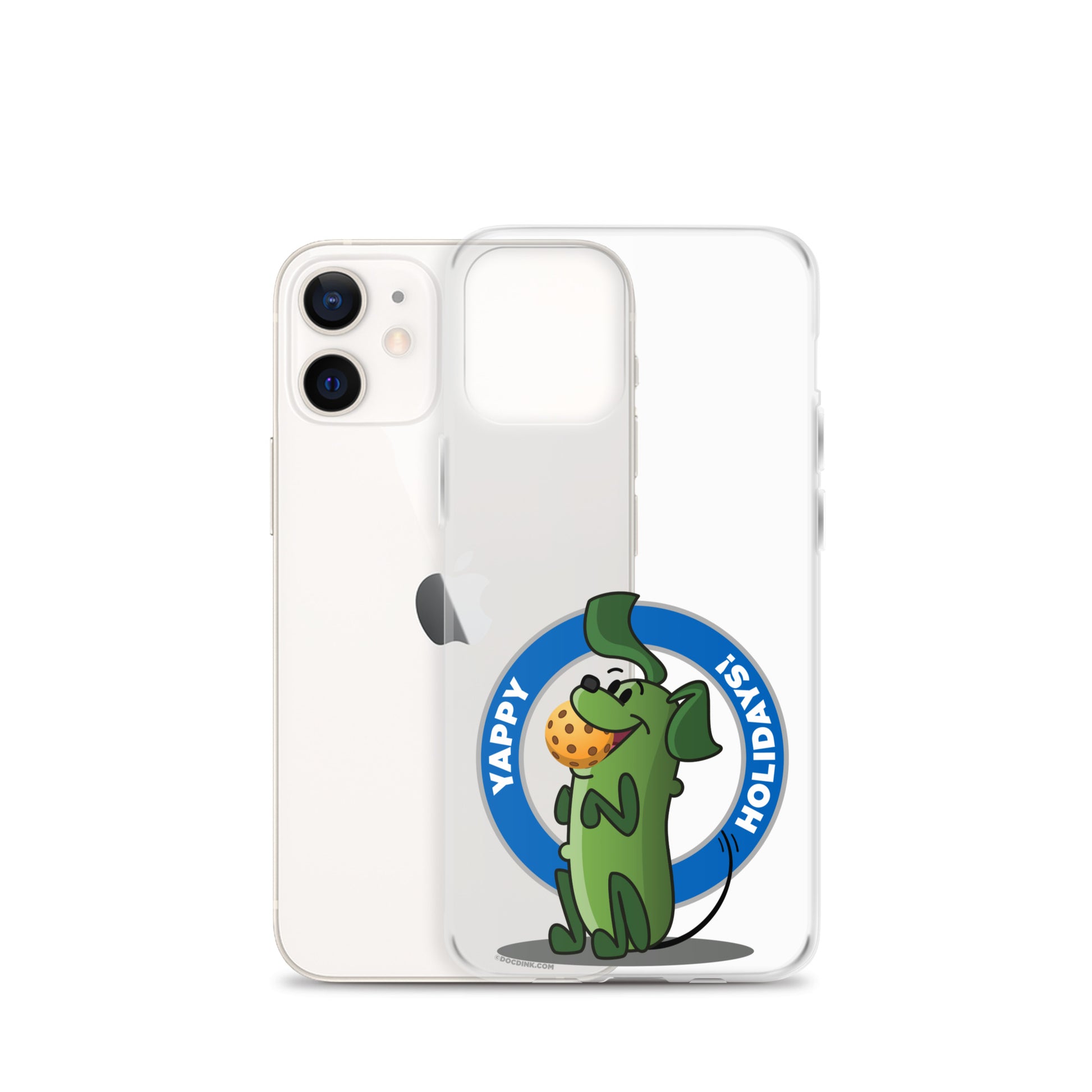 iPhone® Pickleball Case - Pickles "Yappy Holidays" - DocDink.com