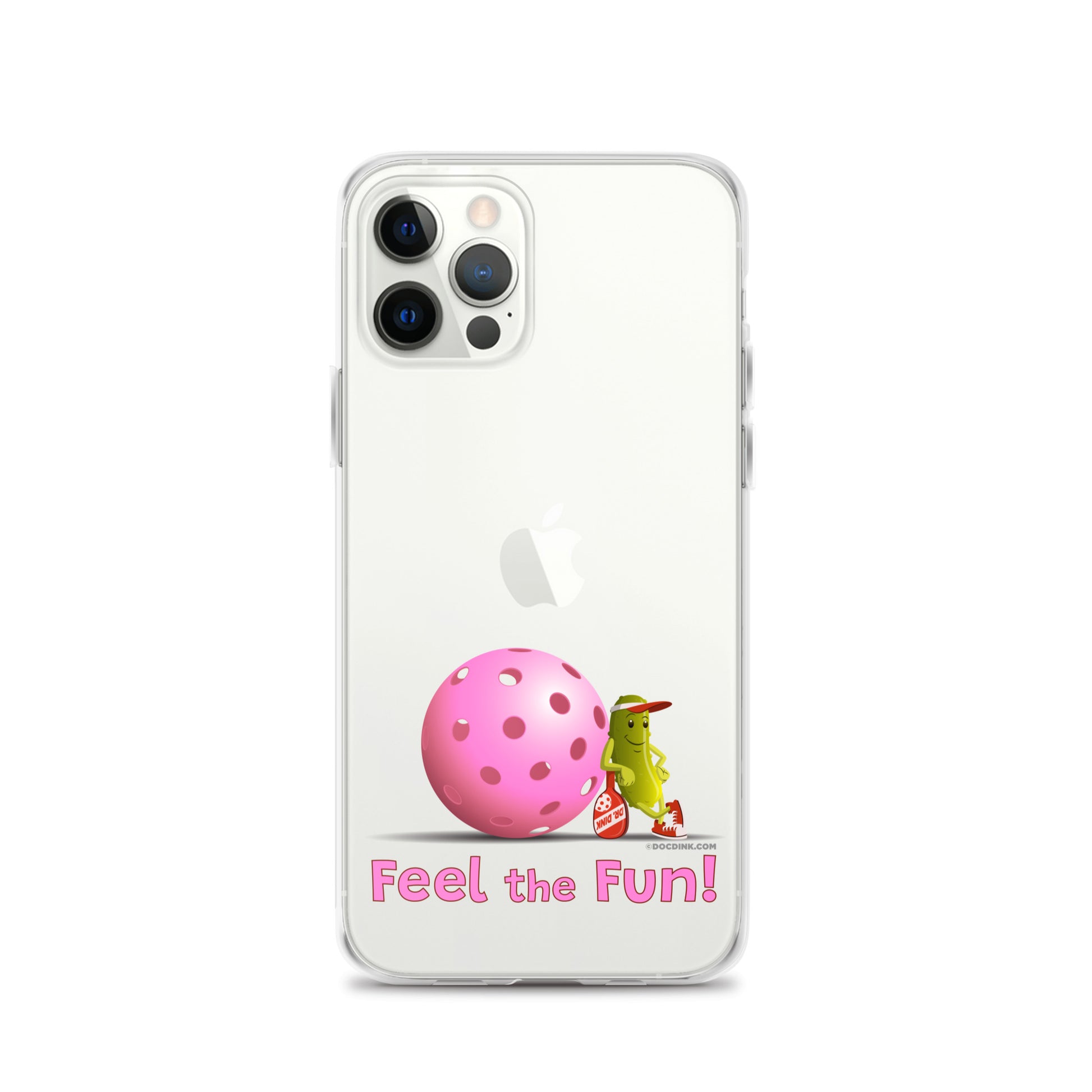 Pickleball iPhone® Case - Resting Pickleball - "Feel the Fun" #pink - DocDink.com