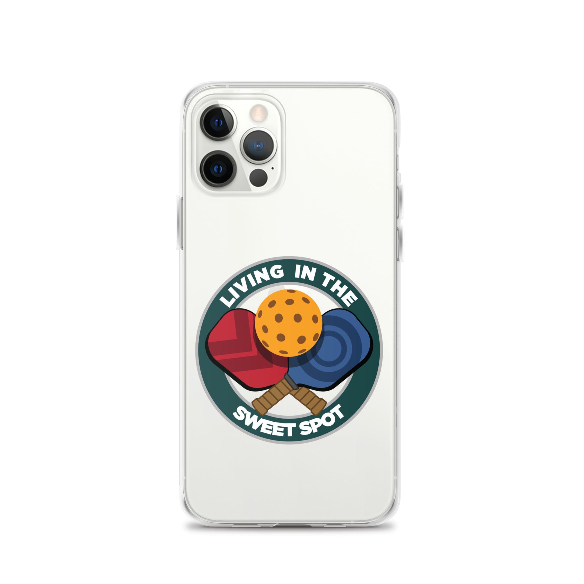 iPhone® Pickleball Case - "Living in the Sweet Spot" emblem - DocDink.com