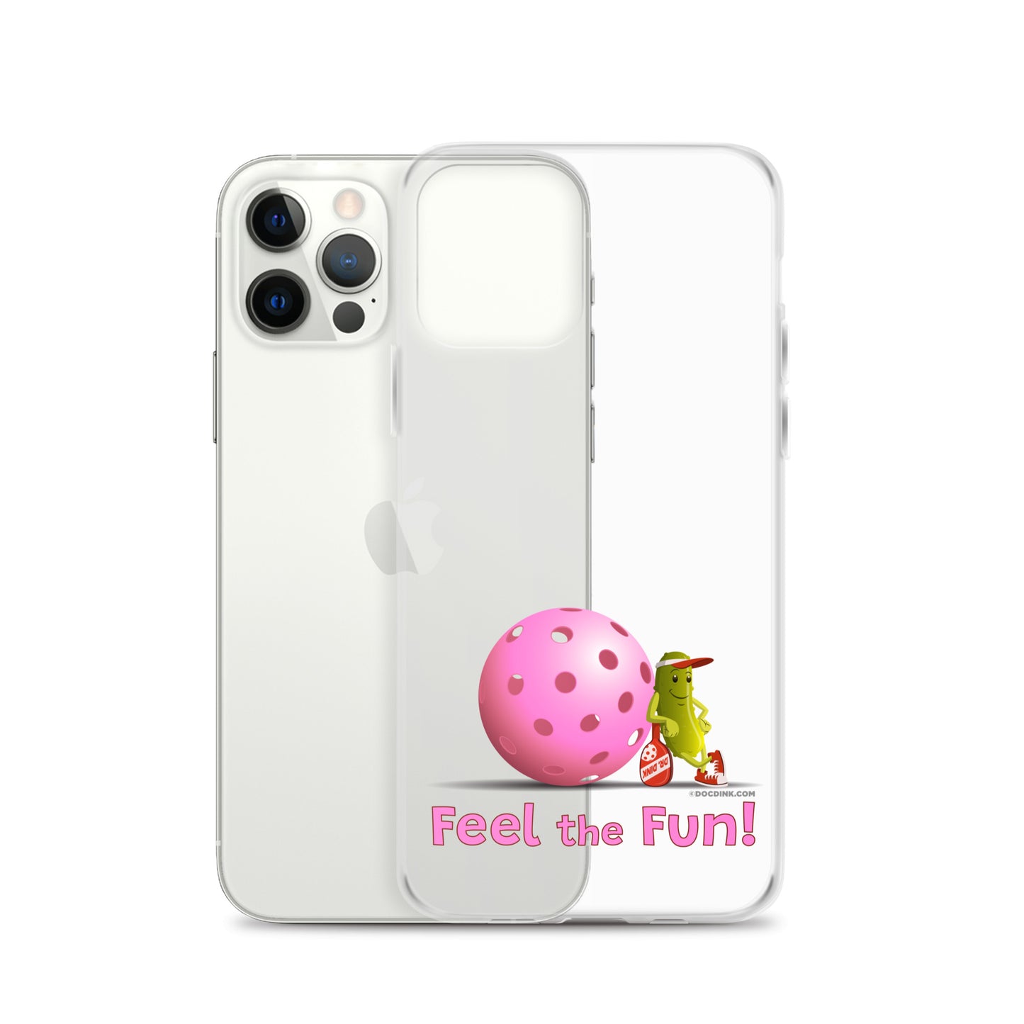 Pickleball iPhone® Case - Resting Pickleball - "Feel the Fun" #pink - DocDink.com