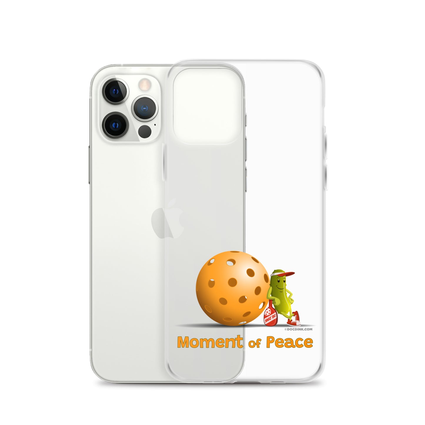 Pickleball iPhone® Case - Resting Pickleball - "Moment of Peace" - DocDink.com