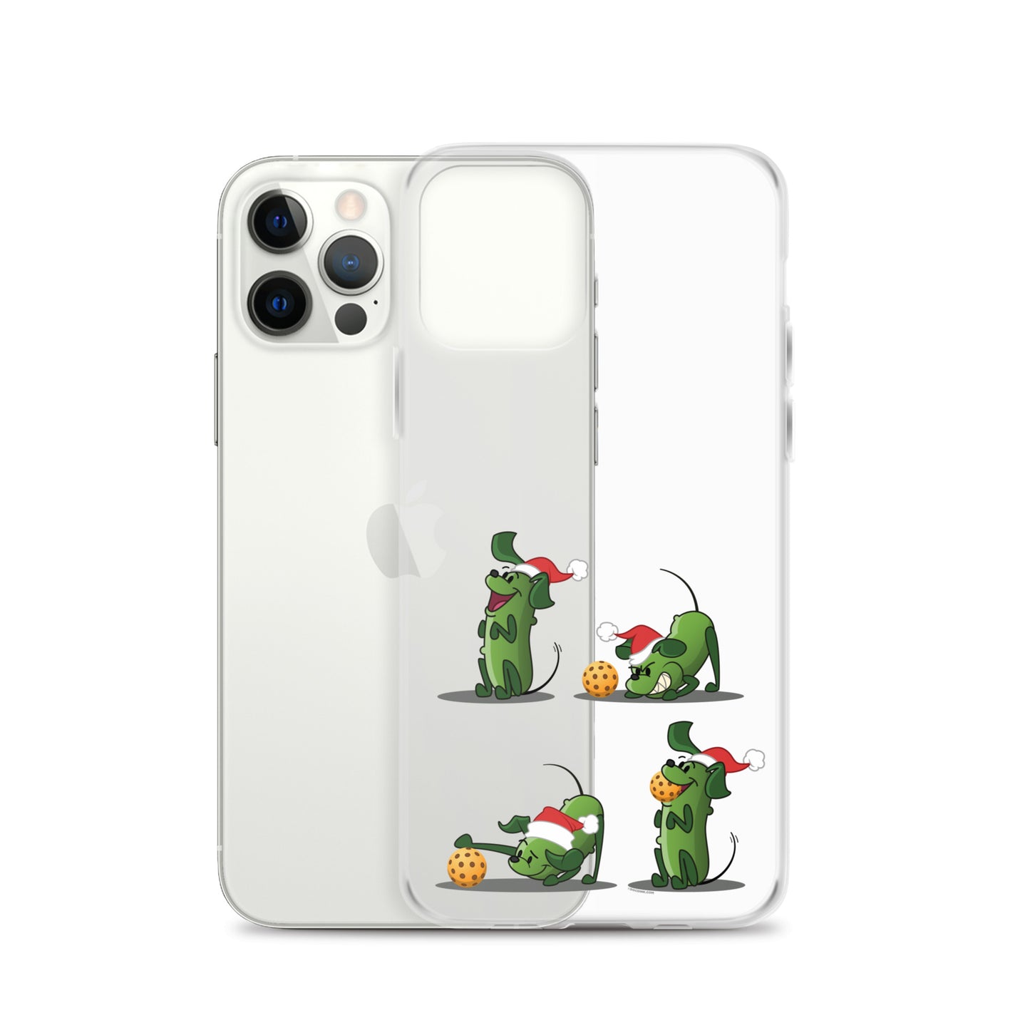 iPhone® Pickleball Case - Pickles wants to Play! - Christmas sq. - DocDink.com