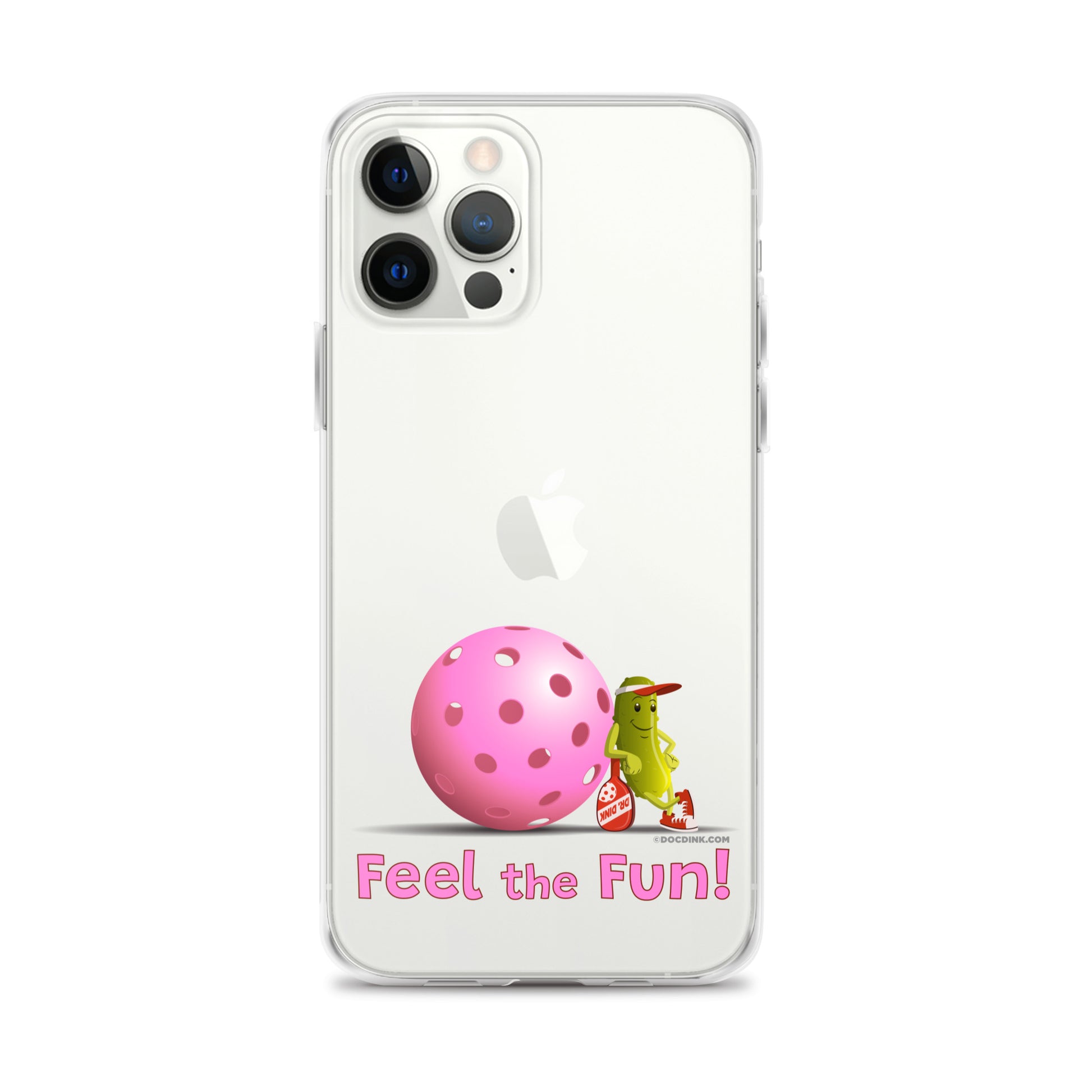 Pickleball iPhone® Case - Resting Pickleball - "Feel the Fun" #pink - DocDink.com