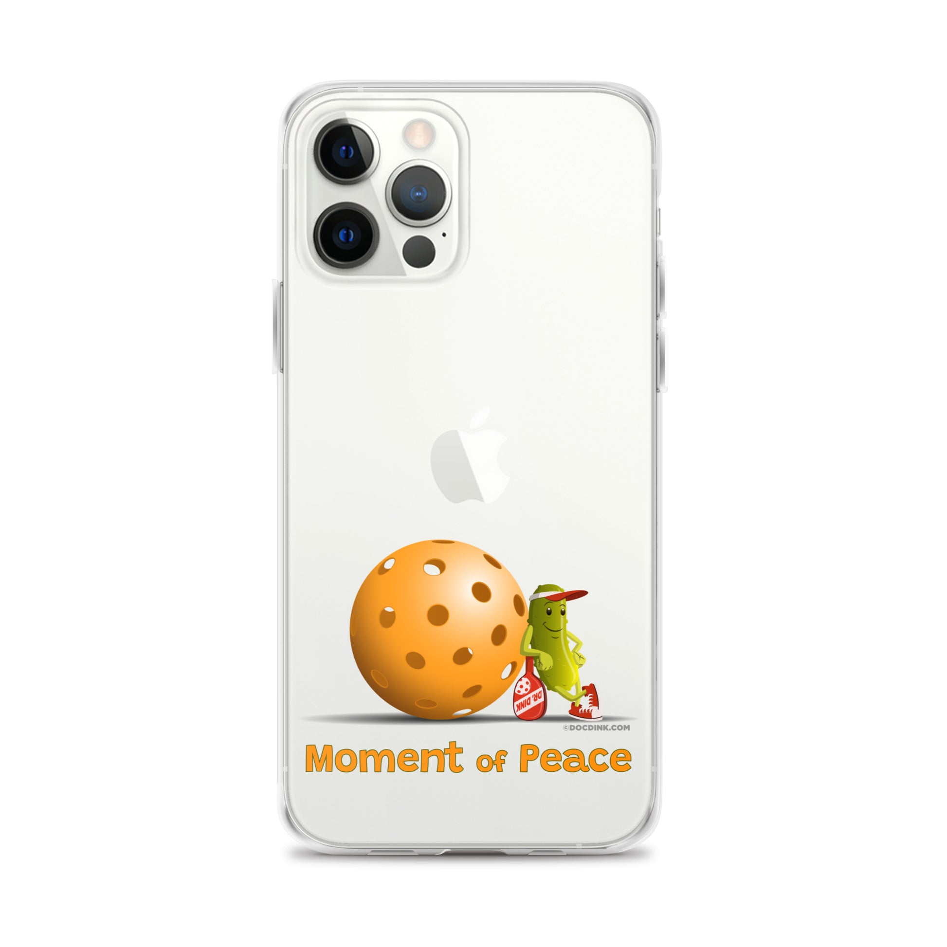 Pickleball iPhone® Case - Resting Pickleball - "Moment of Peace" - DocDink.com