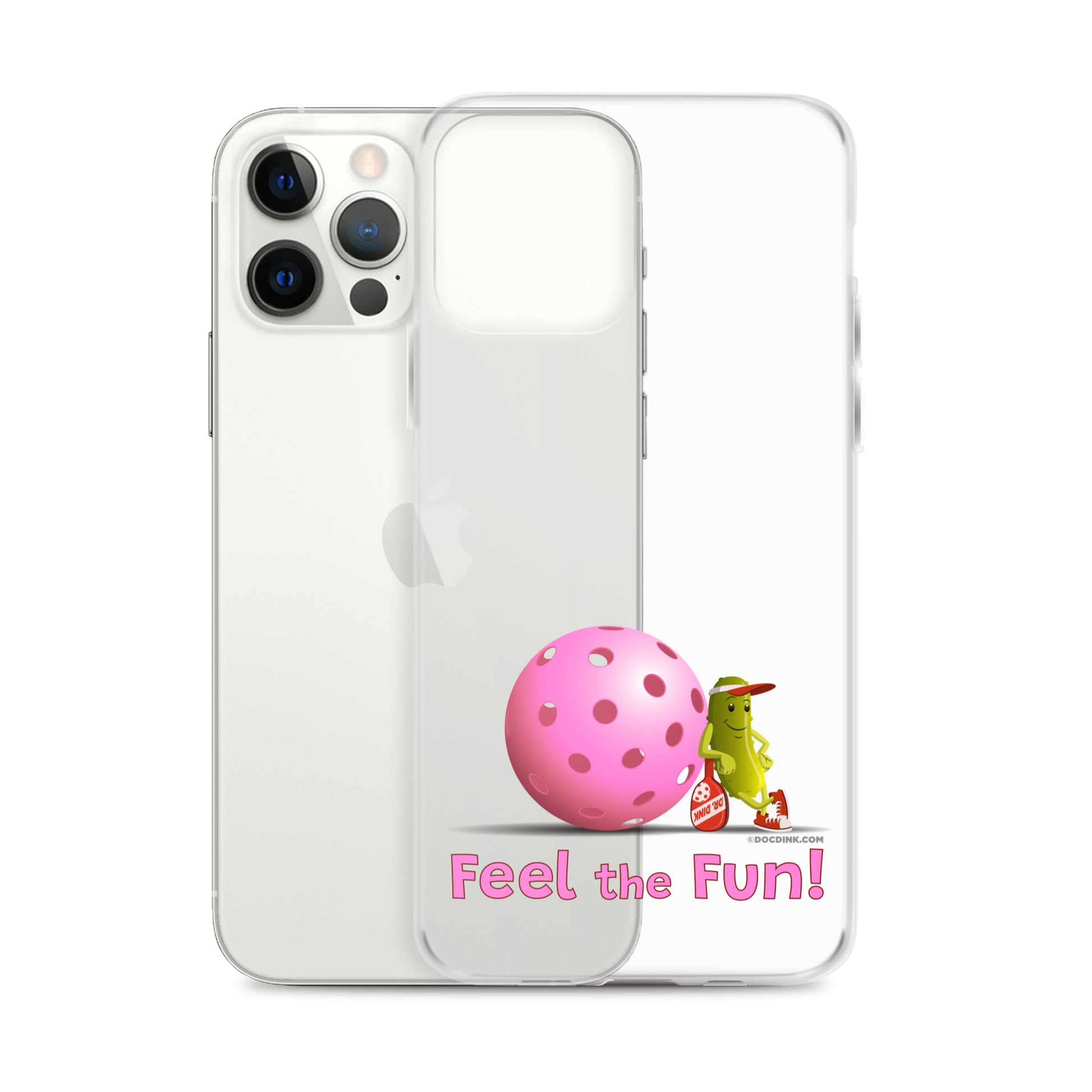 Pickleball iPhone® Case - Resting Pickleball - "Feel the Fun" #pink - DocDink.com