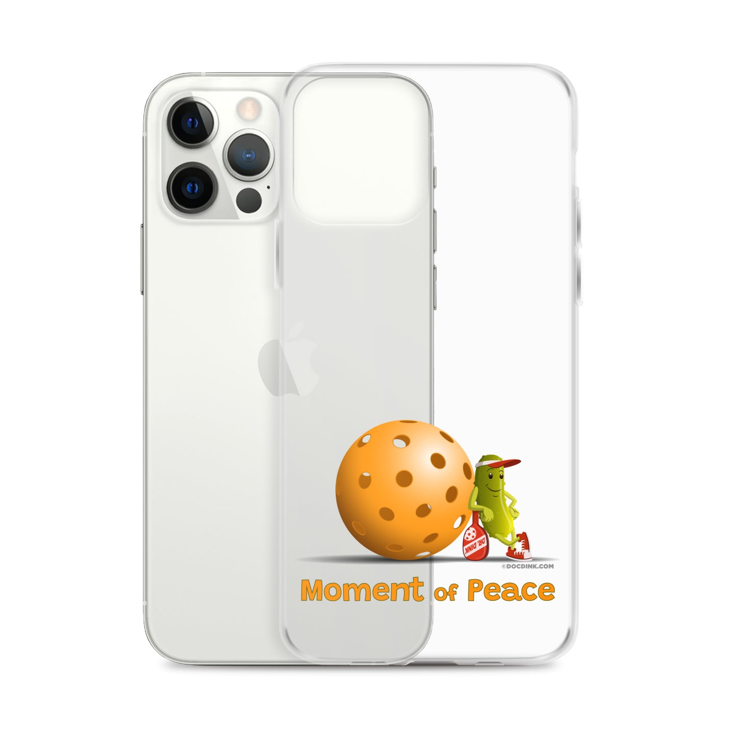 Pickleball iPhone® Case - Resting Pickleball - "Moment of Peace" - DocDink.com