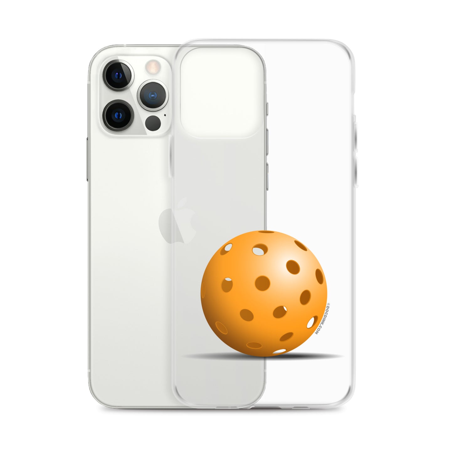 iPhone® Pickleball Case - Orange Pickleball - DocDink.com