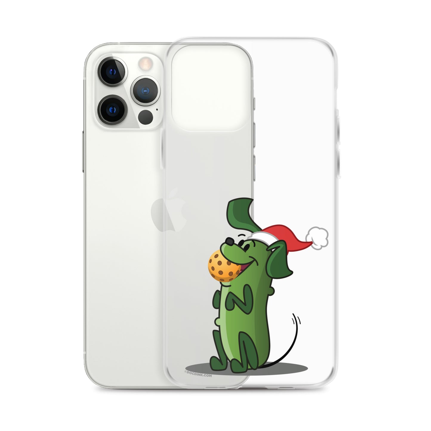 iPhone® Pickleball Case - Pickles "Let's Play Now!" - Christmas - DocDink.com