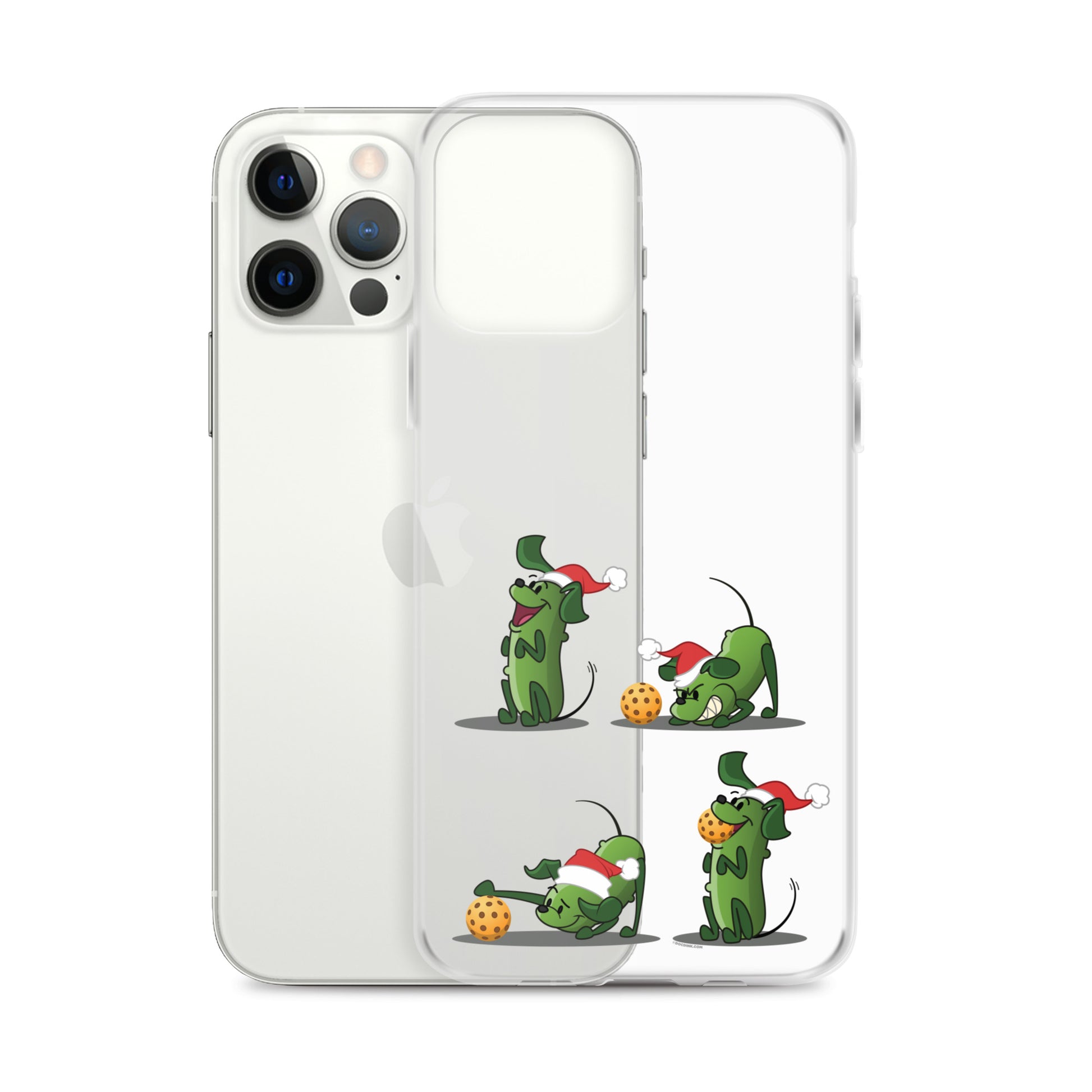 iPhone® Pickleball Case - Pickles wants to Play! - Christmas sq. - DocDink.com