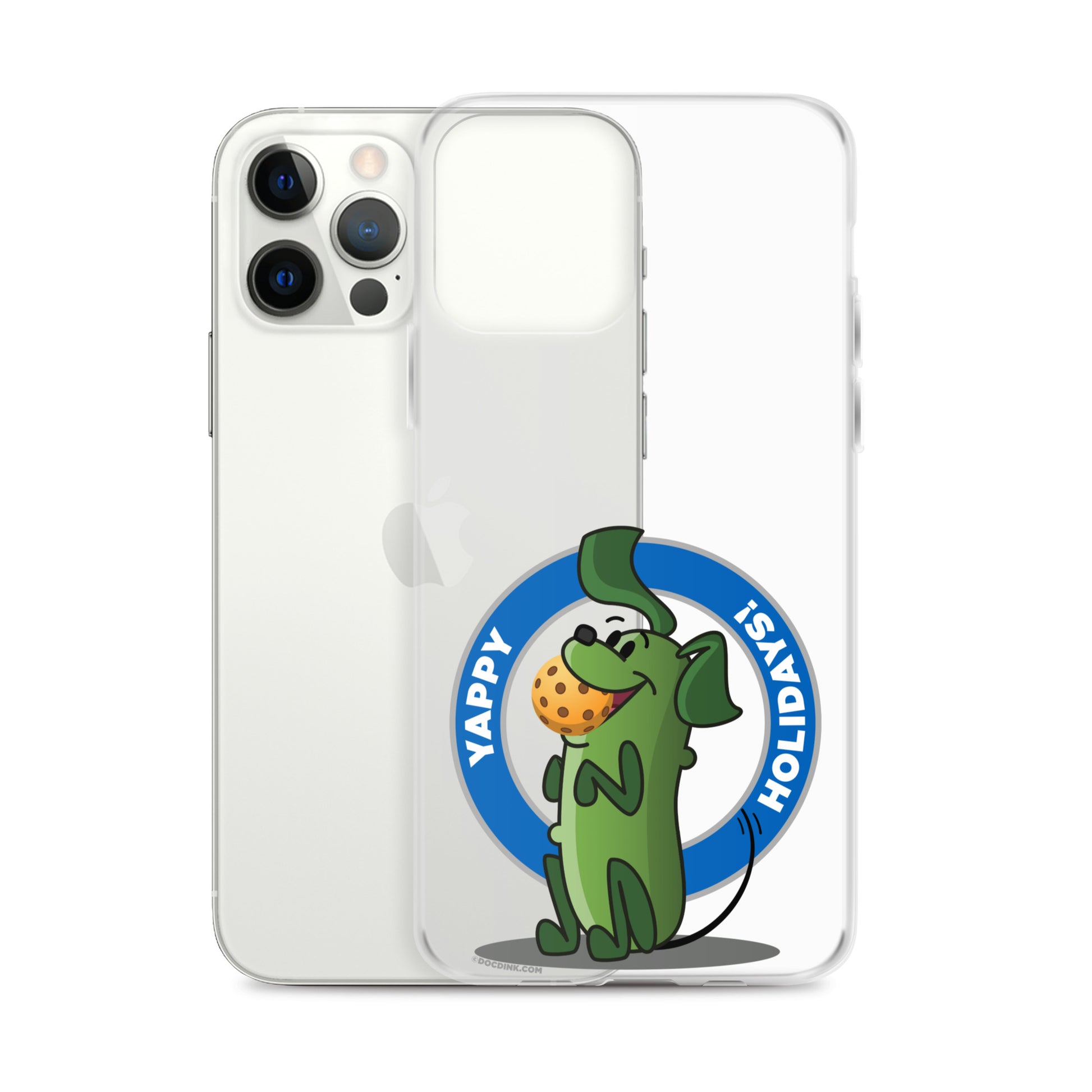 iPhone® Pickleball Case - Pickles "Yappy Holidays" - DocDink.com