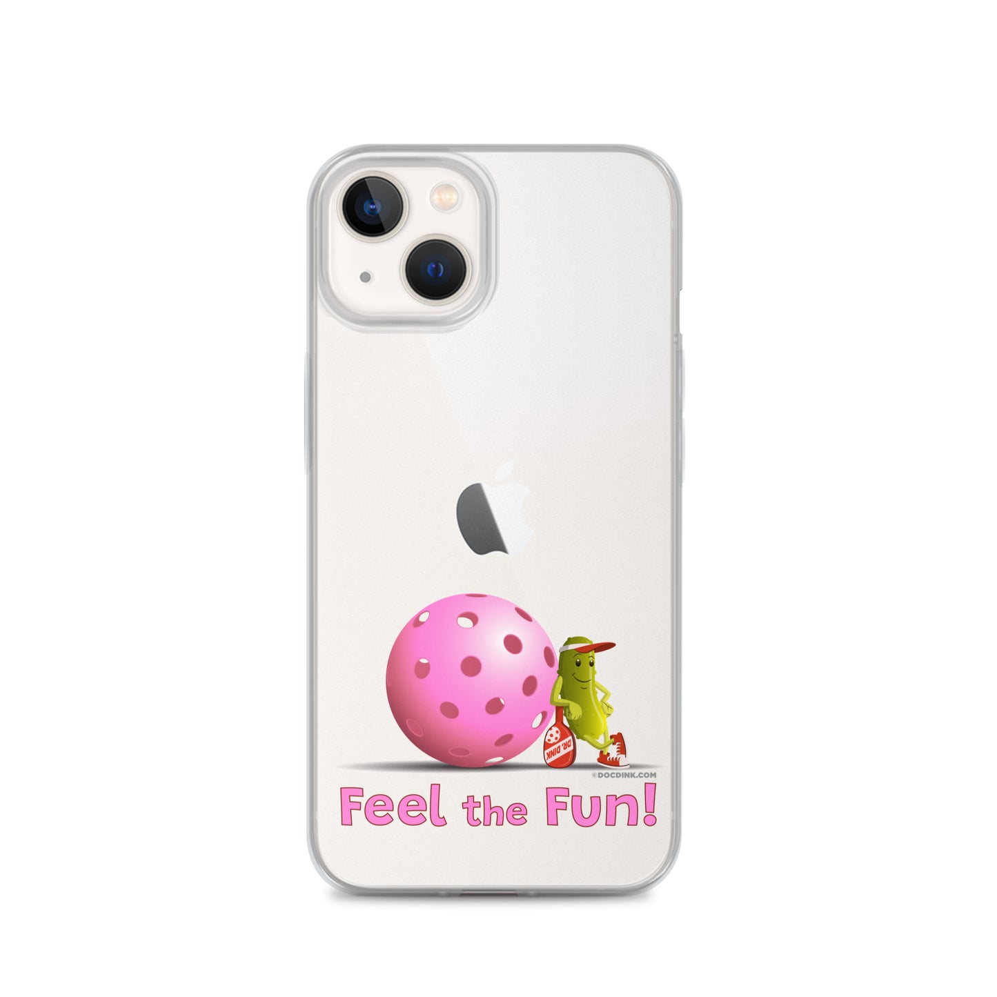 Pickleball iPhone® Case - Resting Pickleball - "Feel the Fun" #pink - DocDink.com