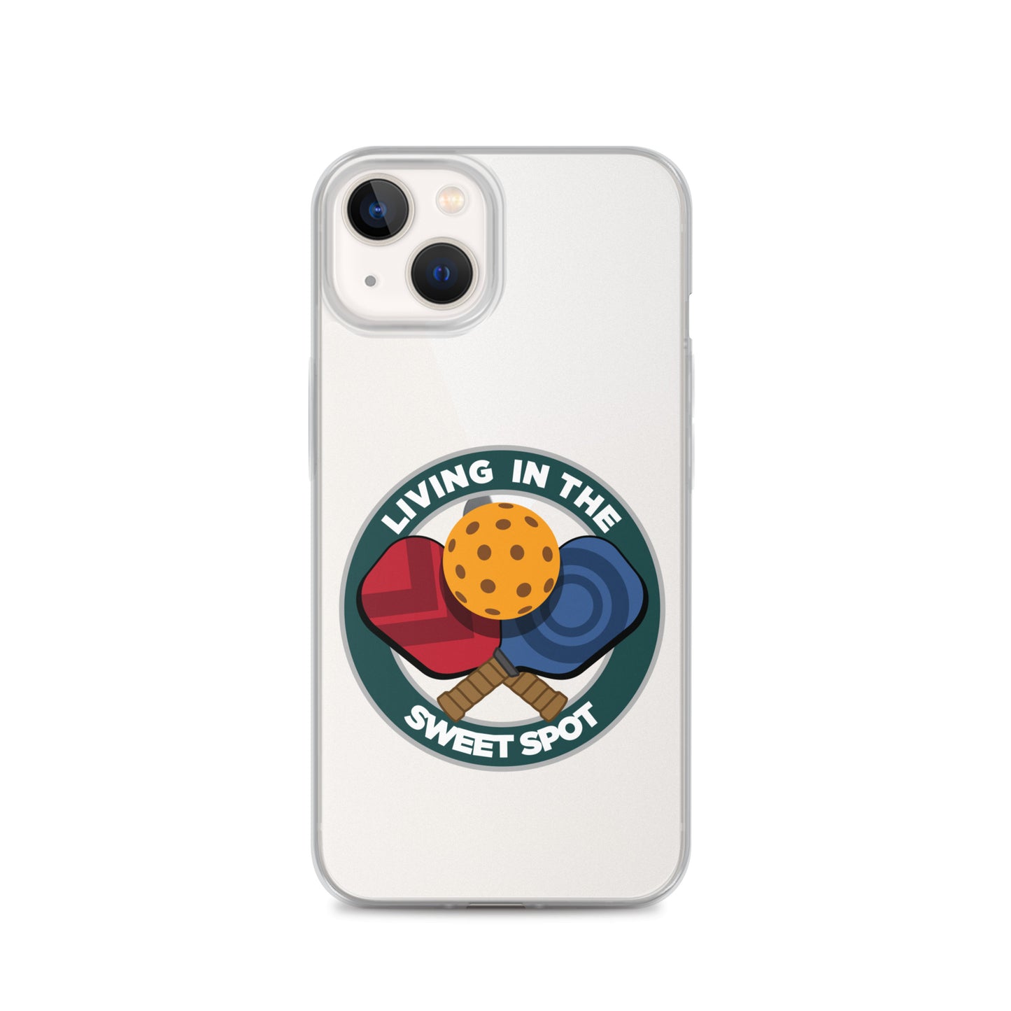 iPhone® Pickleball Case - "Living in the Sweet Spot" emblem - DocDink.com