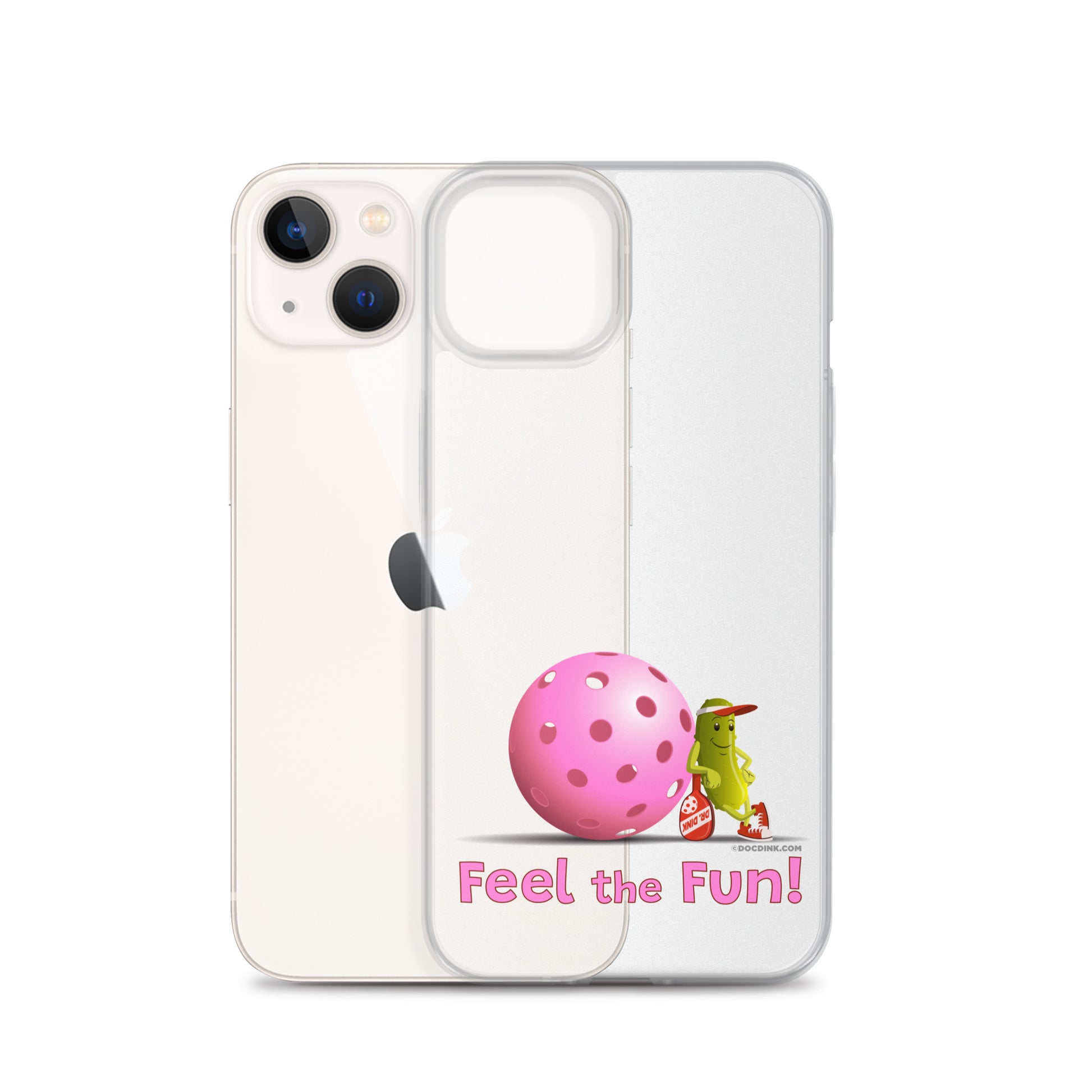 Pickleball iPhone® Case - Resting Pickleball - "Feel the Fun" #pink - DocDink.com