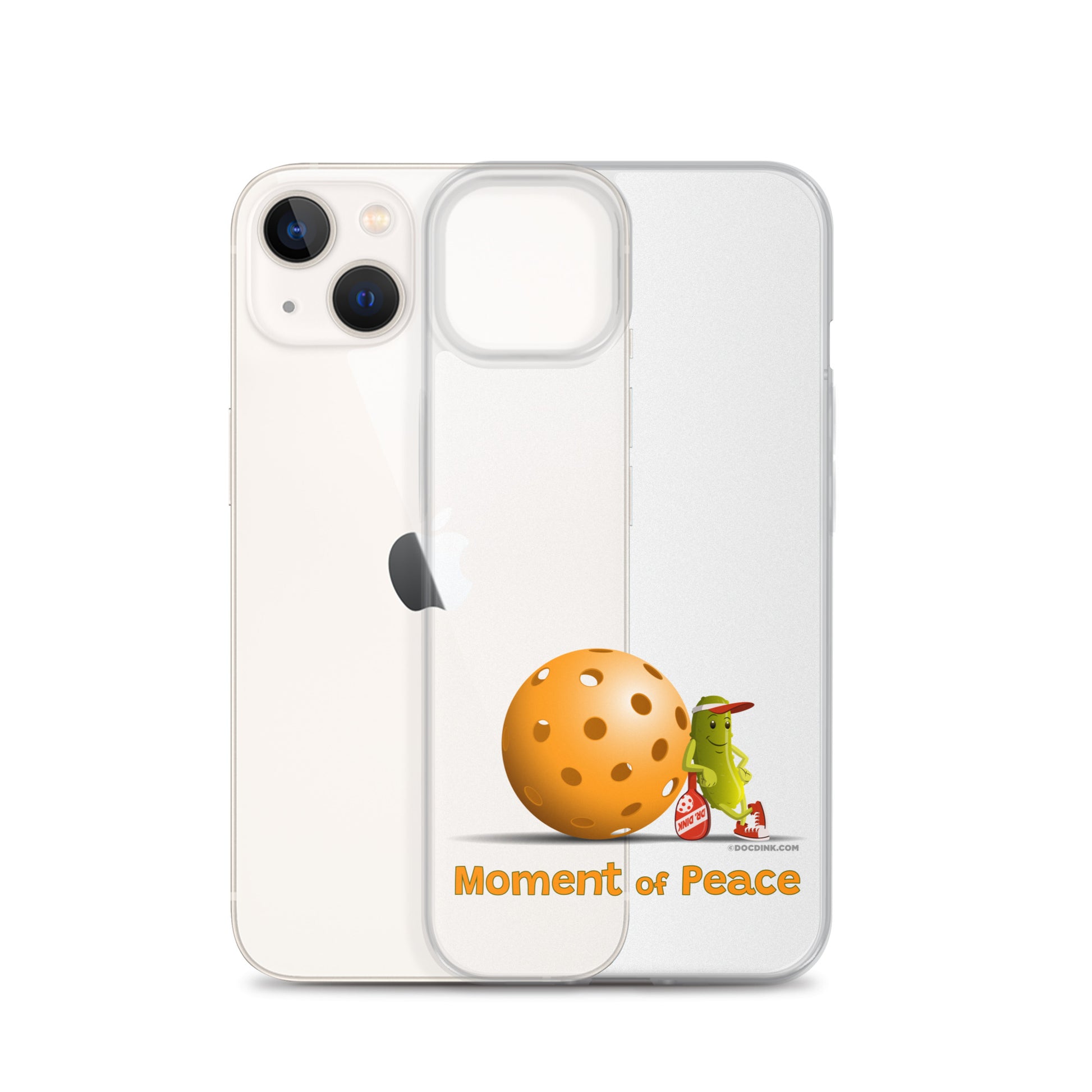 Pickleball iPhone® Case - Resting Pickleball - "Moment of Peace" - DocDink.com