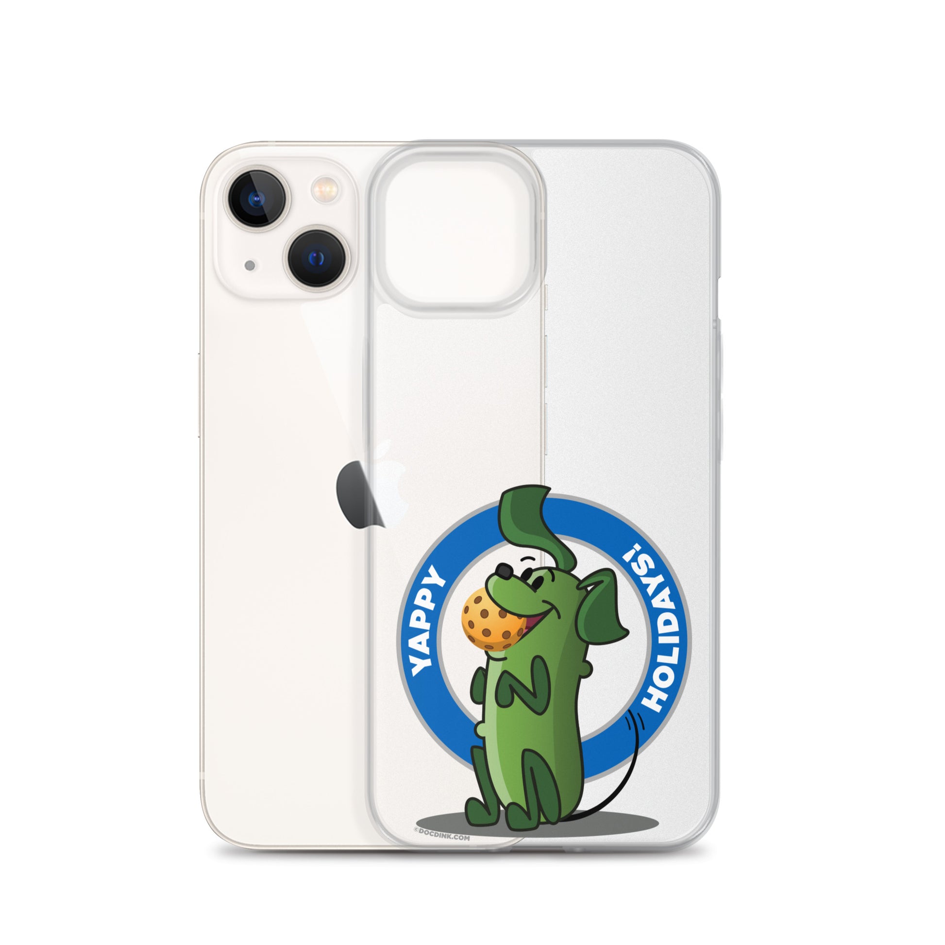 iPhone® Pickleball Case - Pickles "Yappy Holidays" - DocDink.com