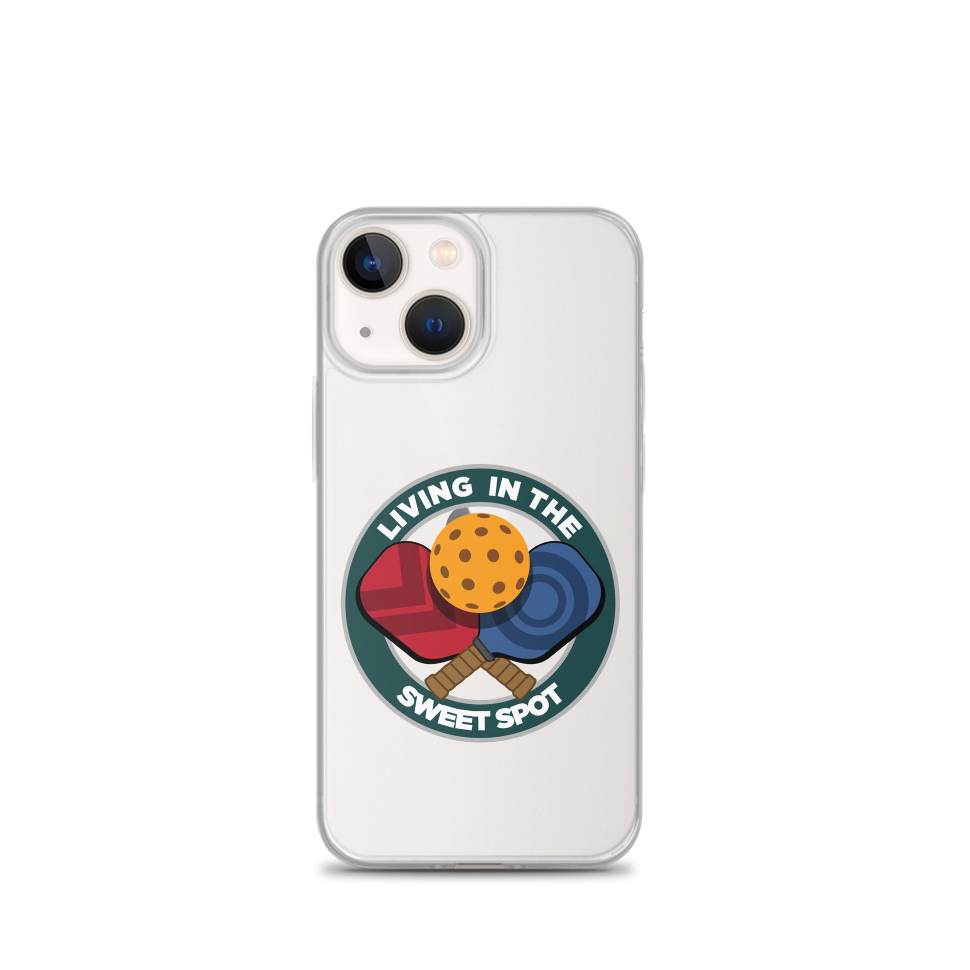 iPhone® Pickleball Case - "Living in the Sweet Spot" emblem - DocDink.com