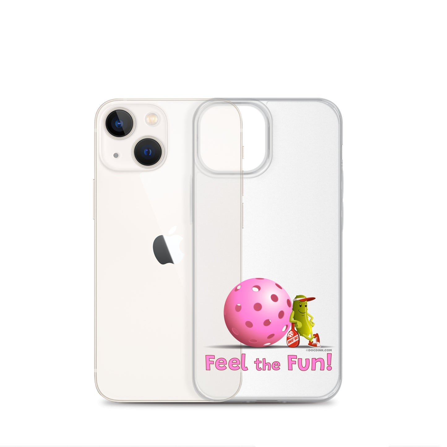 Pickleball iPhone® Case - Resting Pickleball - "Feel the Fun" #pink - DocDink.com