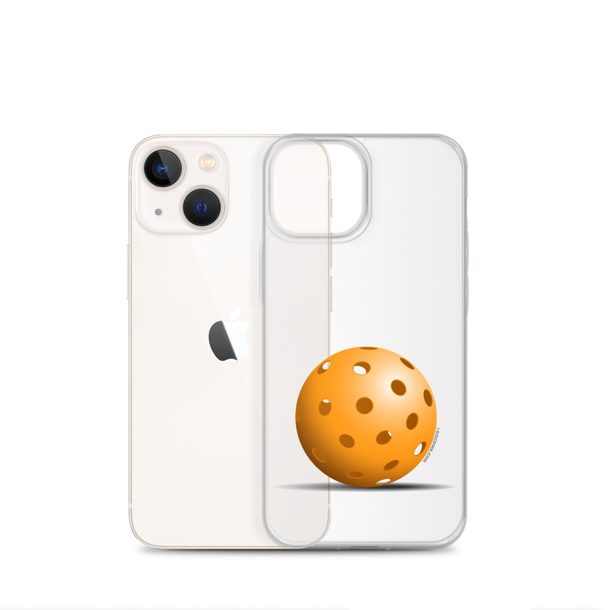 iPhone® Pickleball Case - Orange Pickleball - DocDink.com