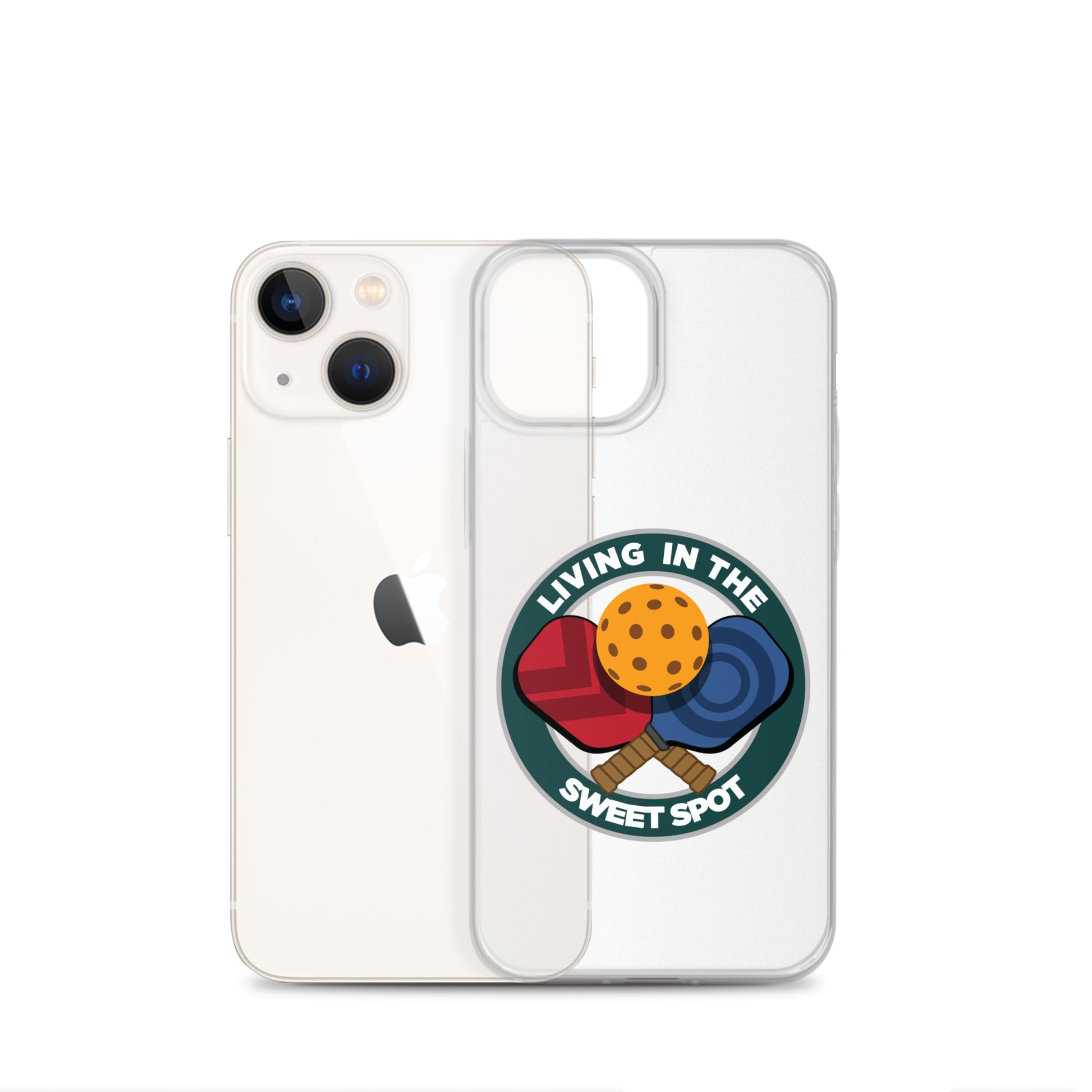 iPhone® Pickleball Case - "Living in the Sweet Spot" emblem - DocDink.com