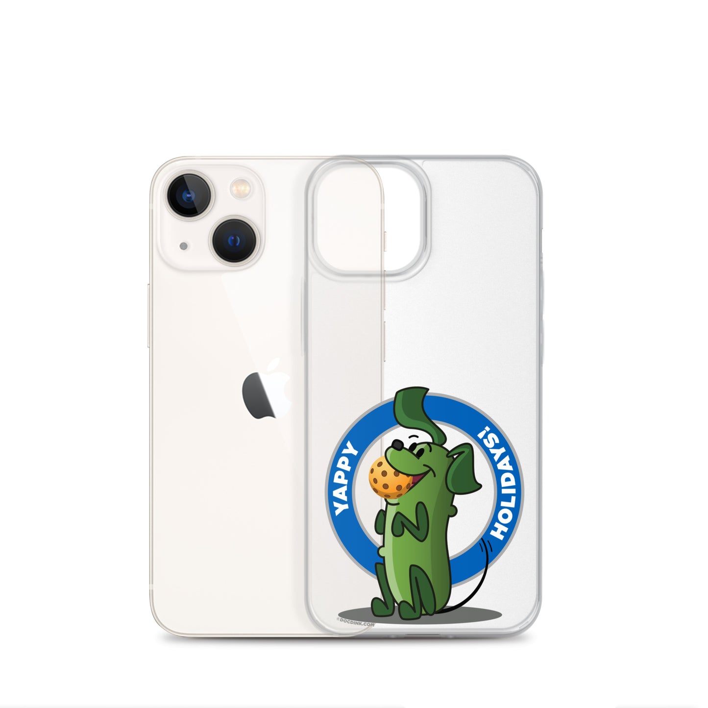 iPhone® Pickleball Case - Pickles "Yappy Holidays" - DocDink.com