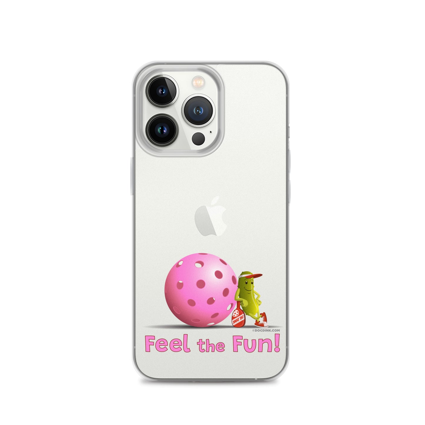 Pickleball iPhone® Case - Resting Pickleball - "Feel the Fun" #pink - DocDink.com