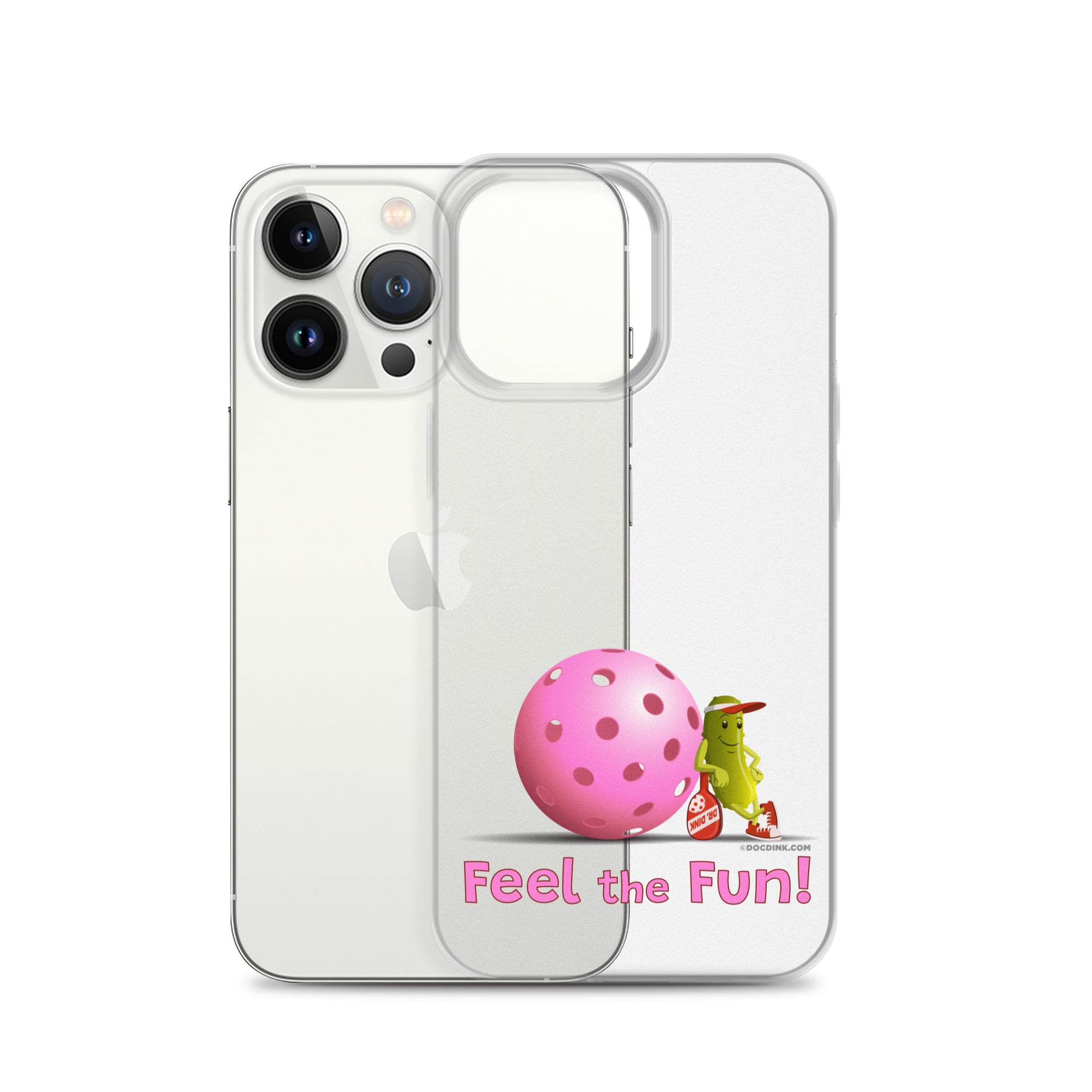 Pickleball iPhone® Case - Resting Pickleball - "Feel the Fun" #pink - DocDink.com