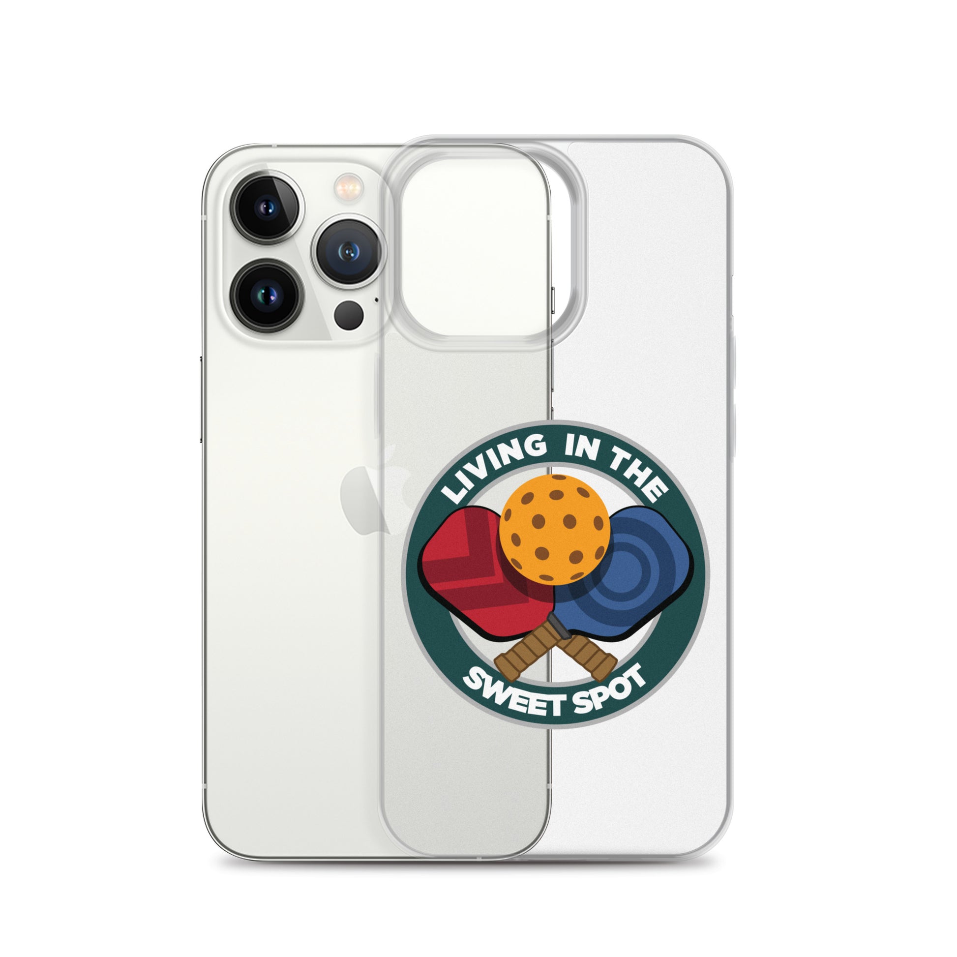 iPhone® Pickleball Case - "Living in the Sweet Spot" emblem - DocDink.com