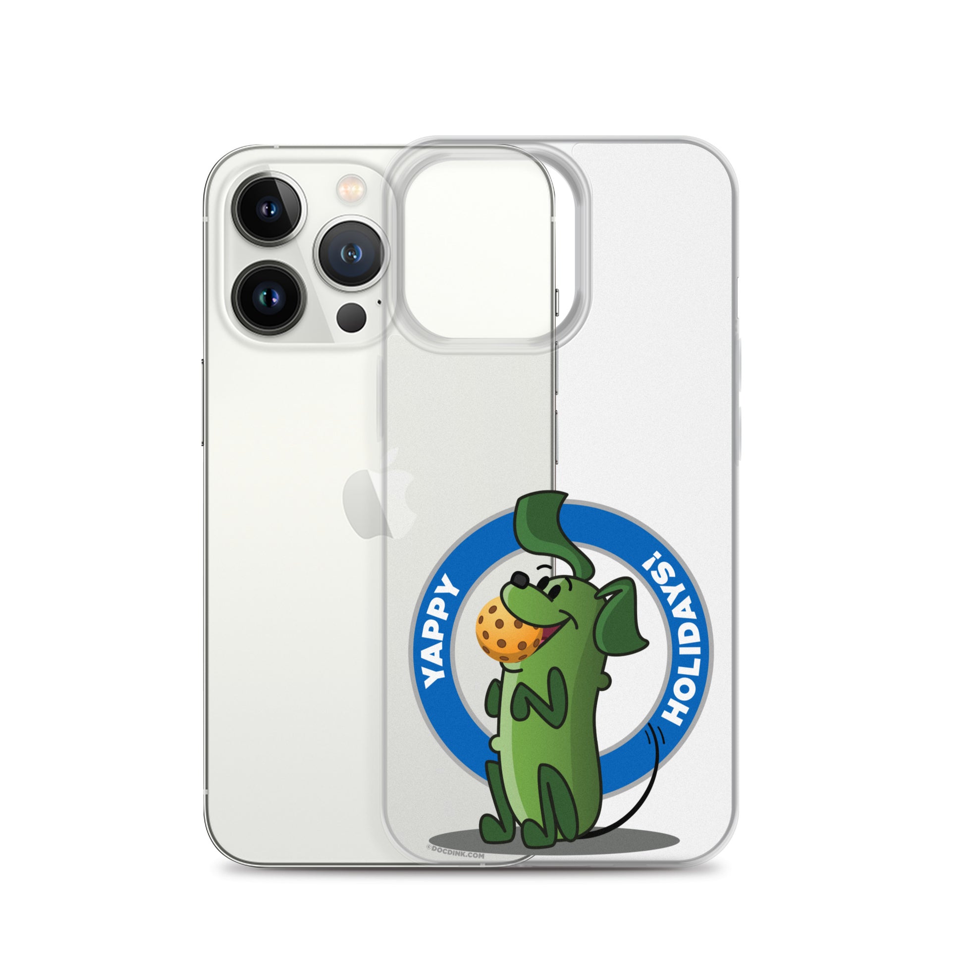 iPhone® Pickleball Case - Pickles "Yappy Holidays" - DocDink.com