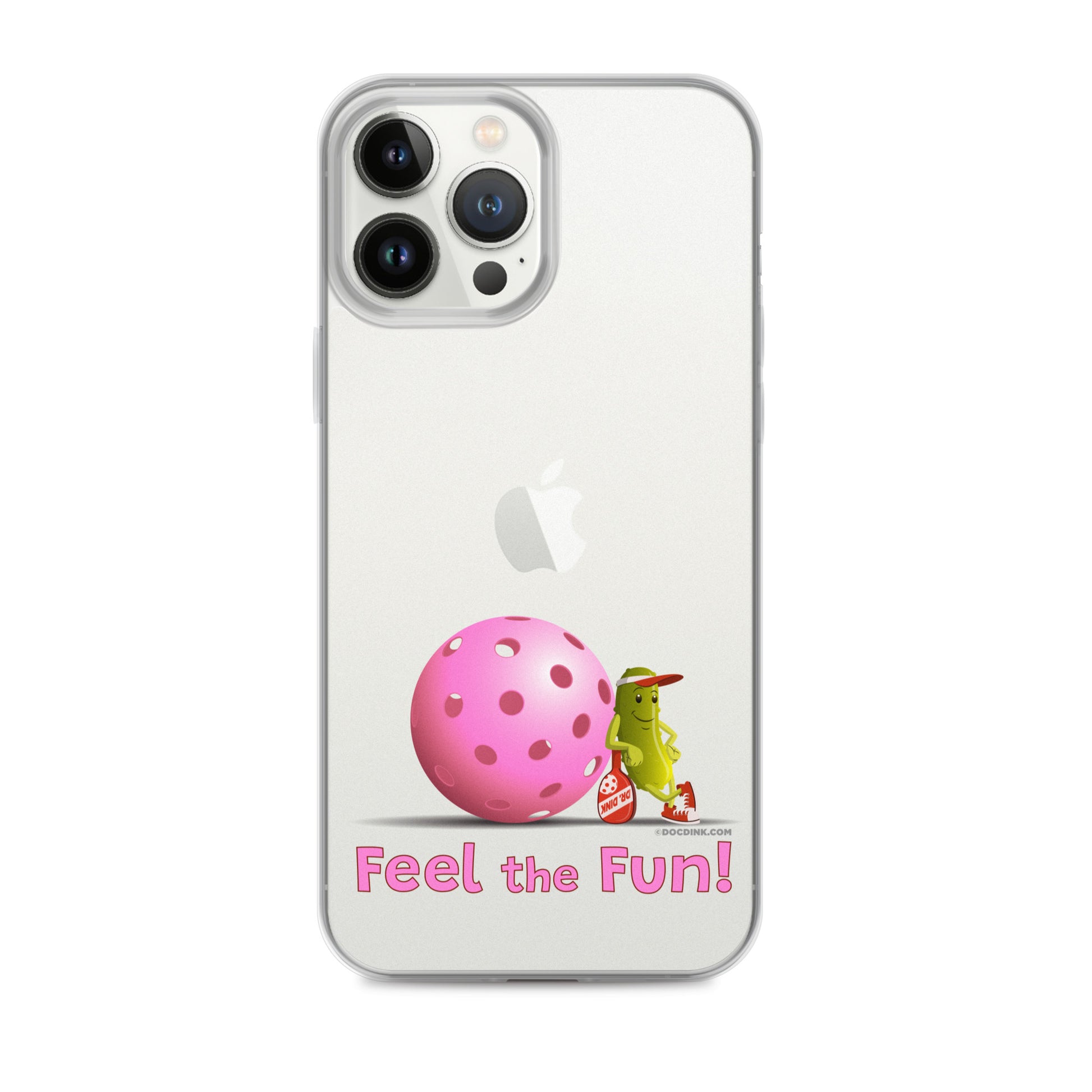 Pickleball iPhone® Case - Resting Pickleball - "Feel the Fun" #pink - DocDink.com