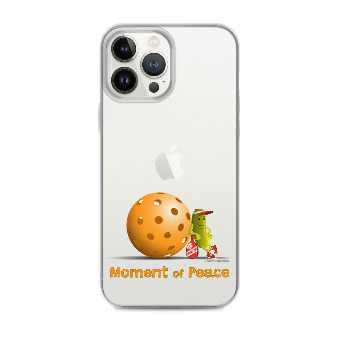 Pickleball iPhone® Case - Resting Pickleball - "Moment of Peace" - DocDink.com