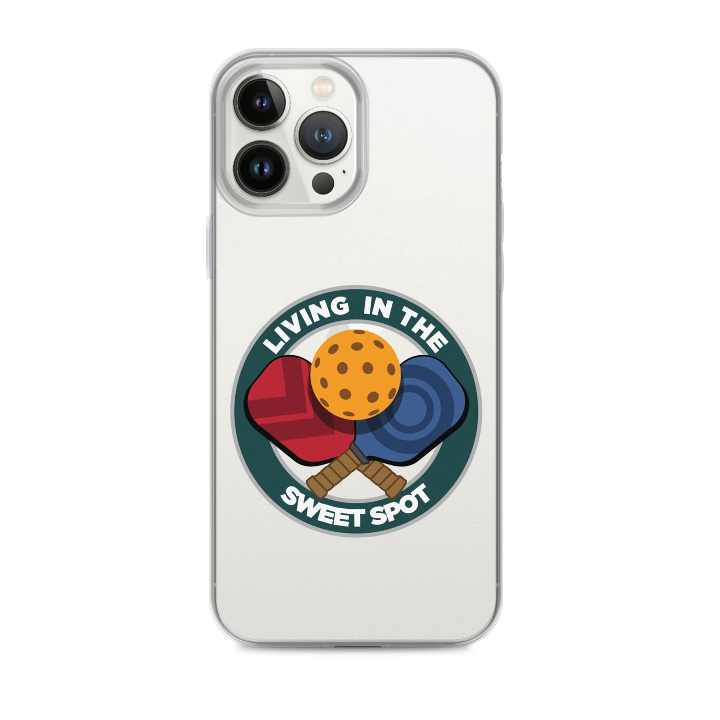 iPhone® Pickleball Case - "Living in the Sweet Spot" emblem - DocDink.com