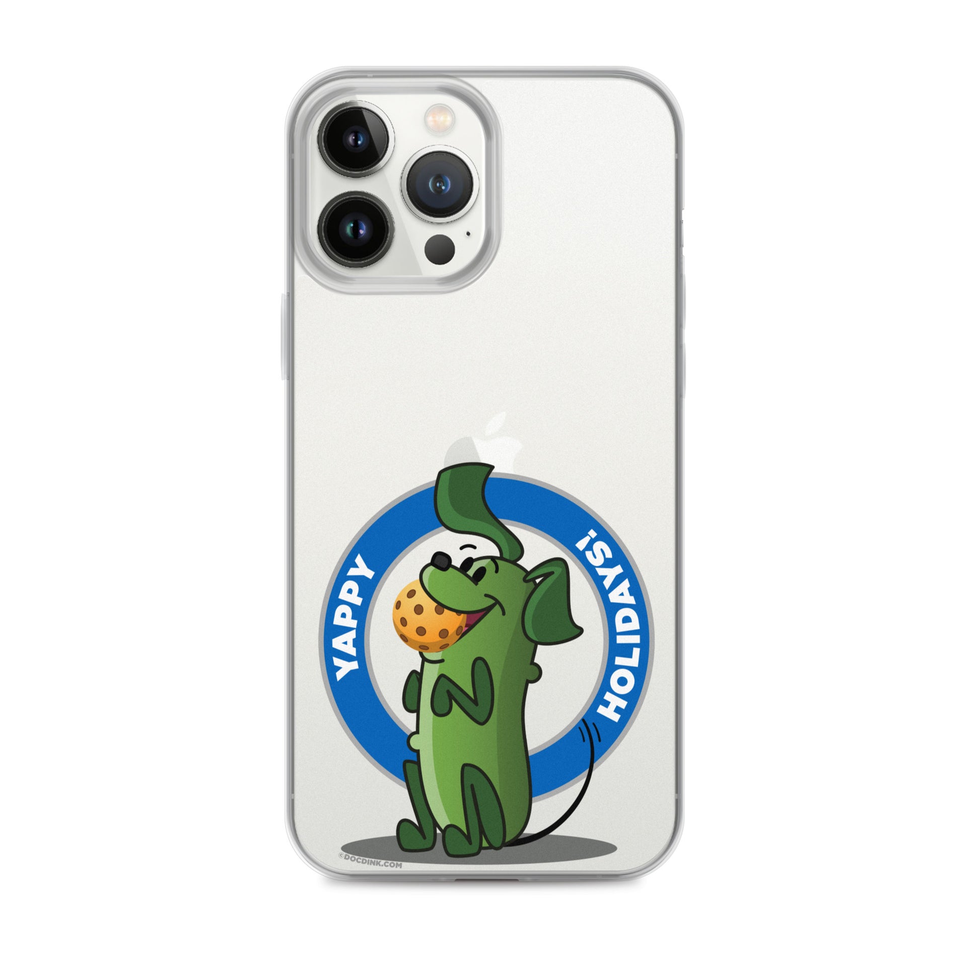 iPhone® Pickleball Case - Pickles "Yappy Holidays" - DocDink.com