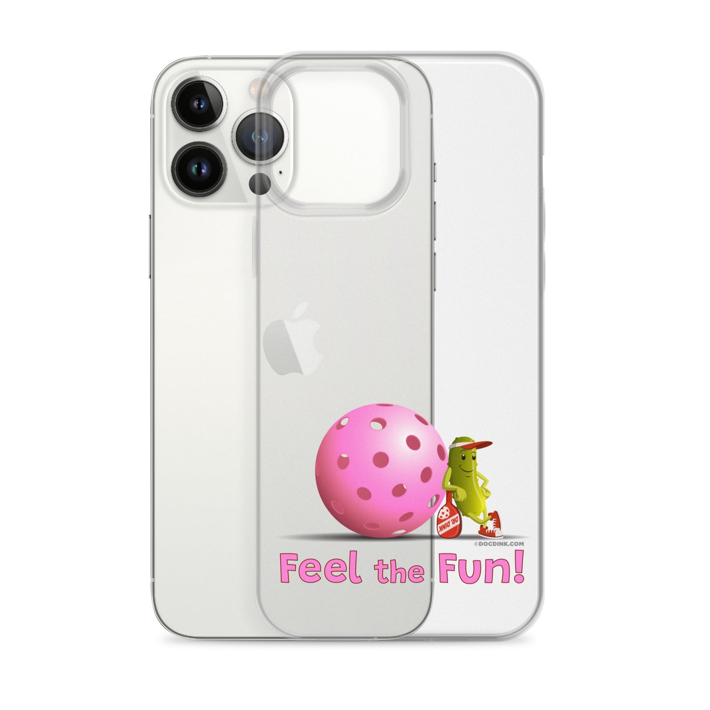 Pickleball iPhone® Case - Resting Pickleball - "Feel the Fun" #pink - DocDink.com