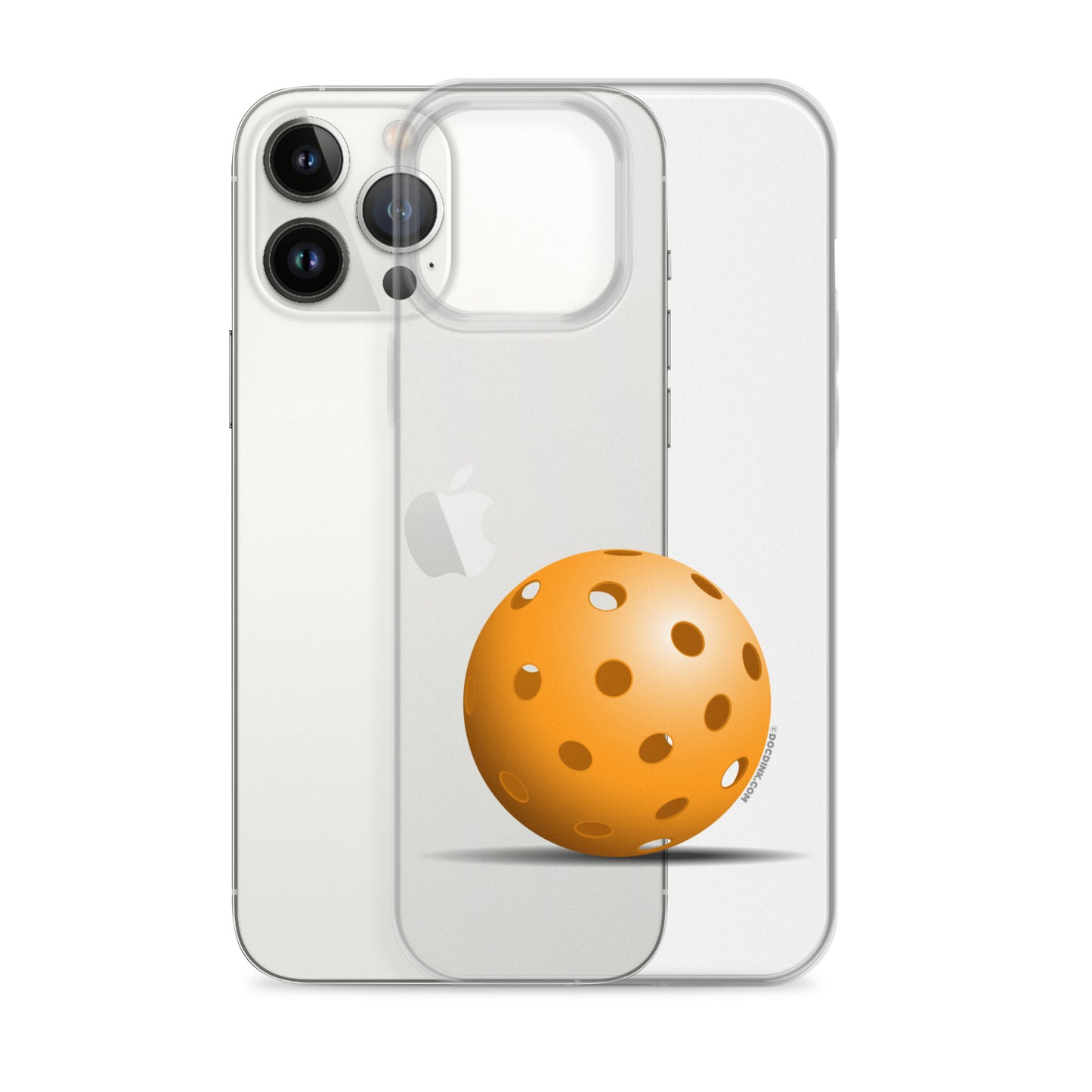 iPhone® Pickleball Case - Orange Pickleball - DocDink.com