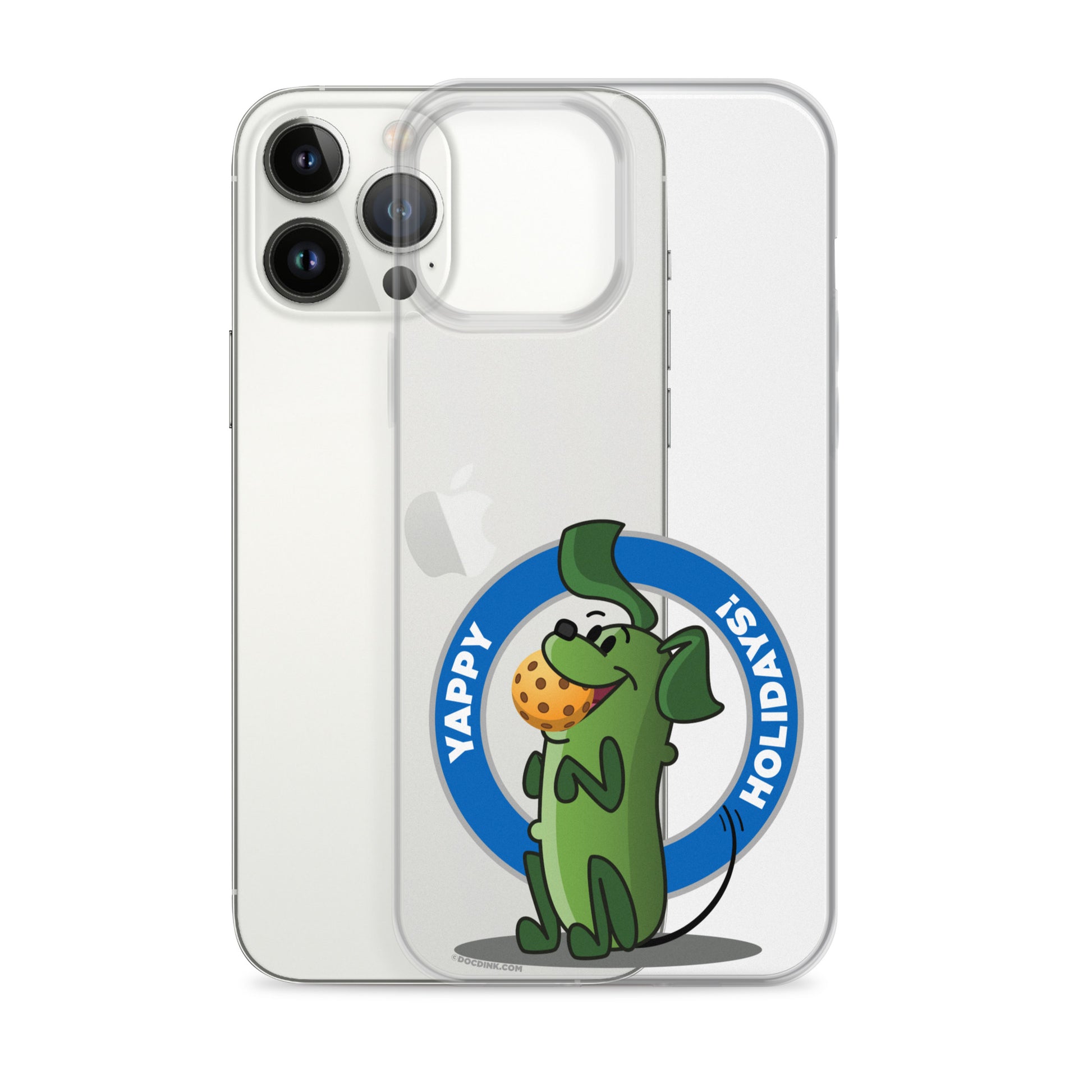 iPhone® Pickleball Case - Pickles "Yappy Holidays" - DocDink.com