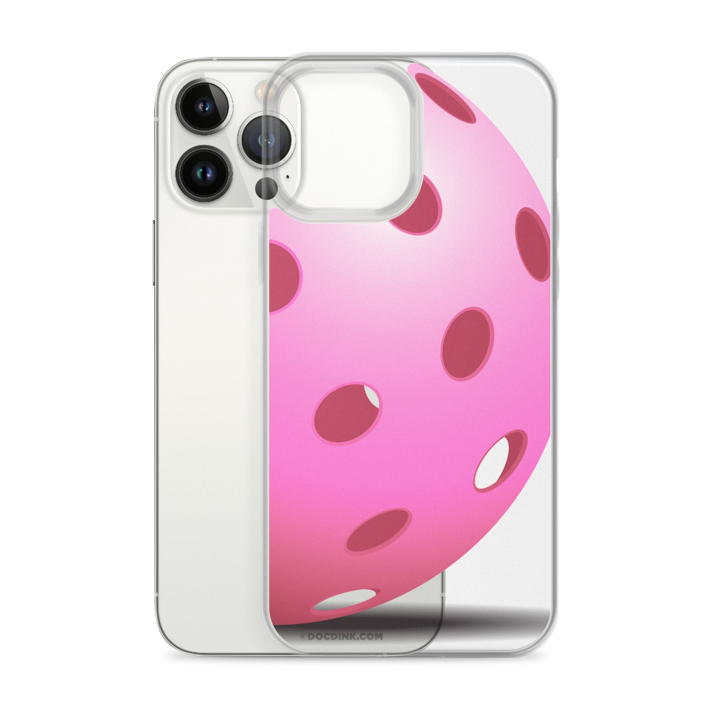 iPhone® Pickleball Case - Big Pink Pickleball - DocDink.com