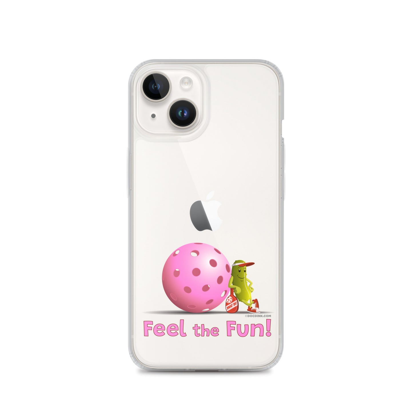 Pickleball iPhone® Case - Resting Pickleball - "Feel the Fun" #pink - DocDink.com