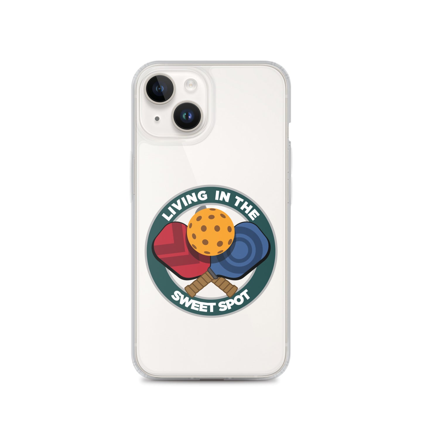 iPhone® Pickleball Case - "Living in the Sweet Spot" emblem - DocDink.com