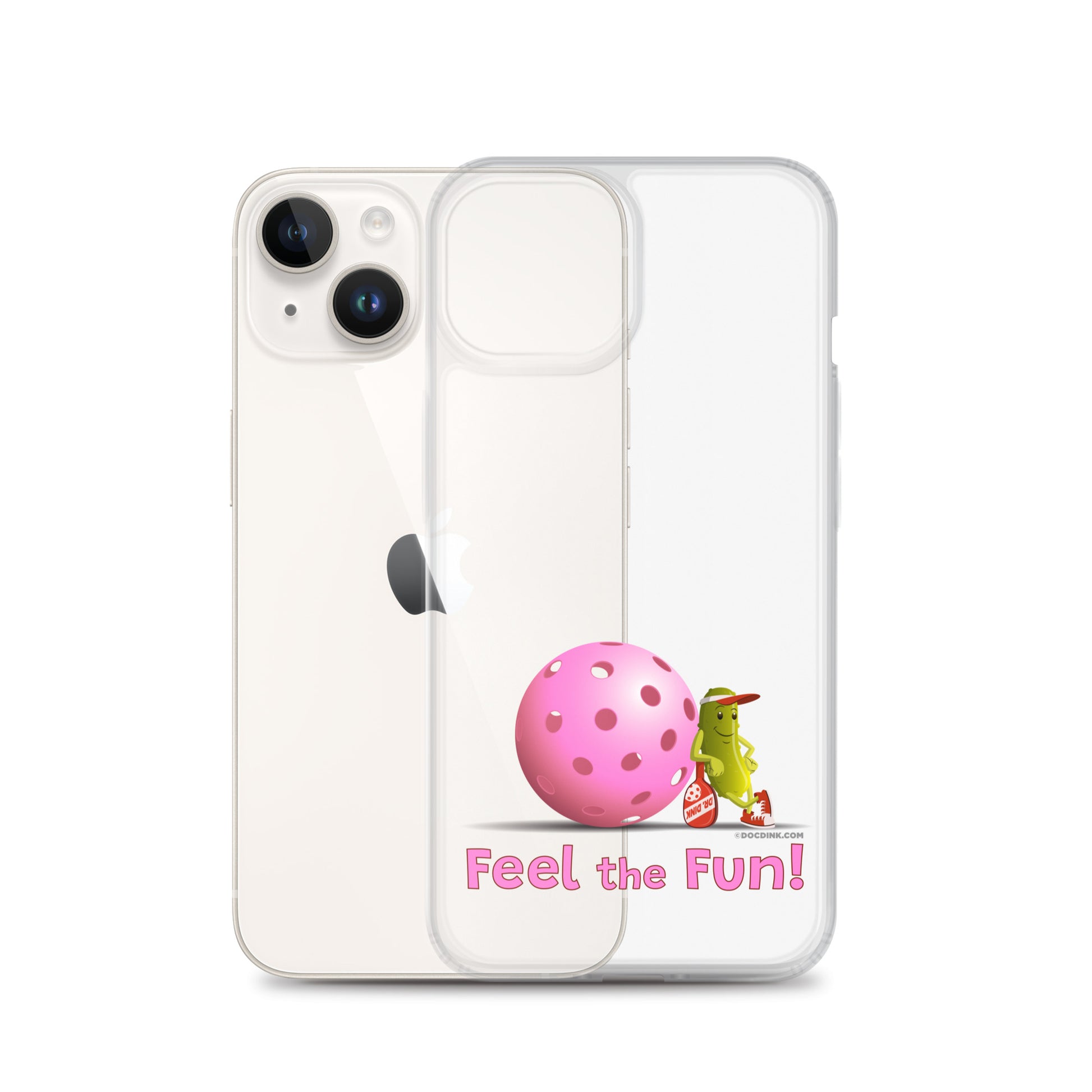 Pickleball iPhone® Case - Resting Pickleball - "Feel the Fun" #pink - DocDink.com