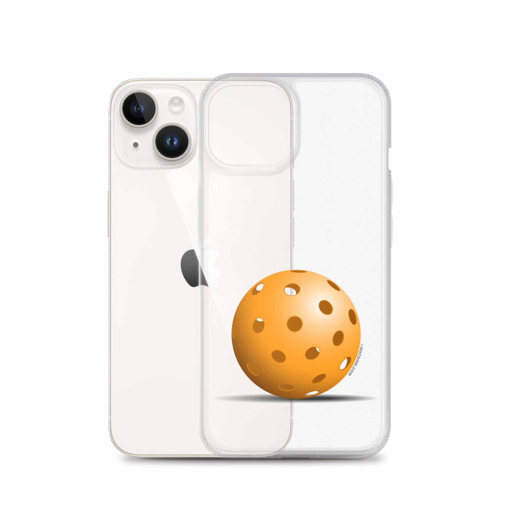 iPhone® Pickleball Case - Orange Pickleball - DocDink.com