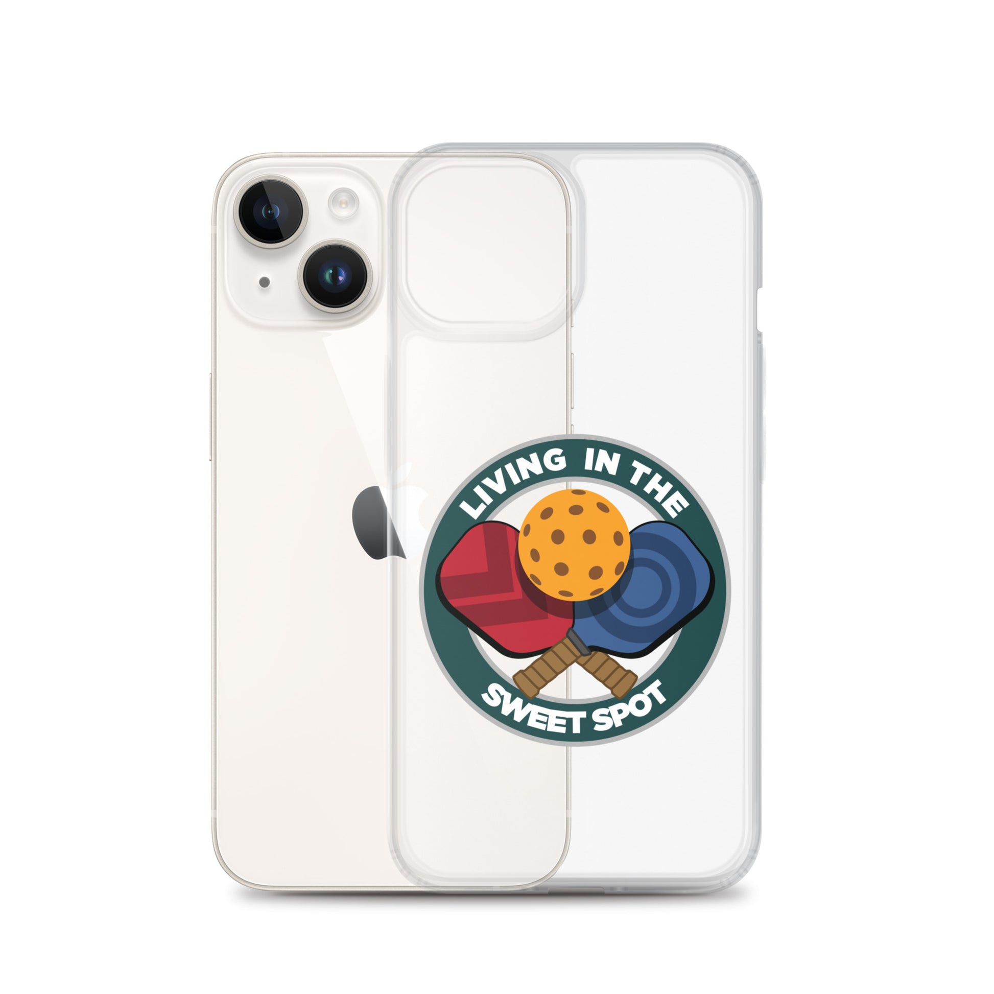 iPhone® Pickleball Case - "Living in the Sweet Spot" emblem - DocDink.com