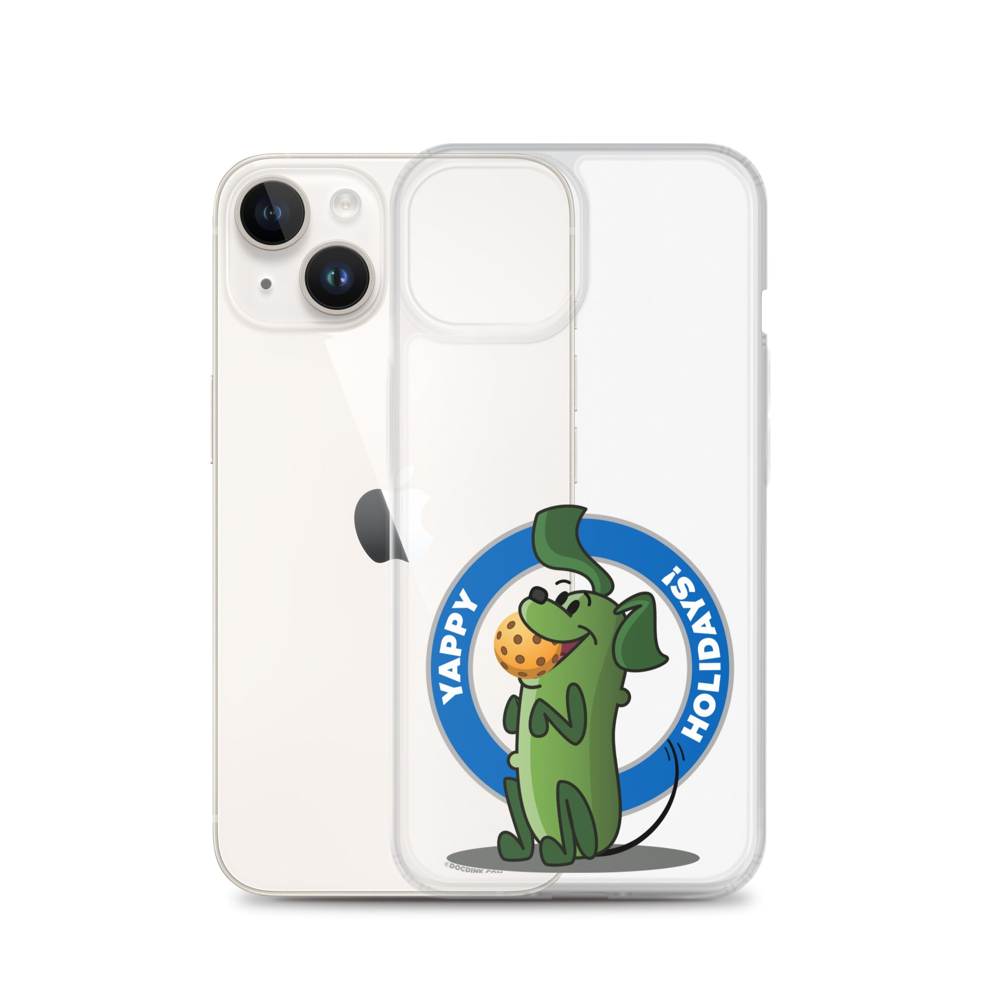 iPhone® Pickleball Case - Pickles "Yappy Holidays" - DocDink.com