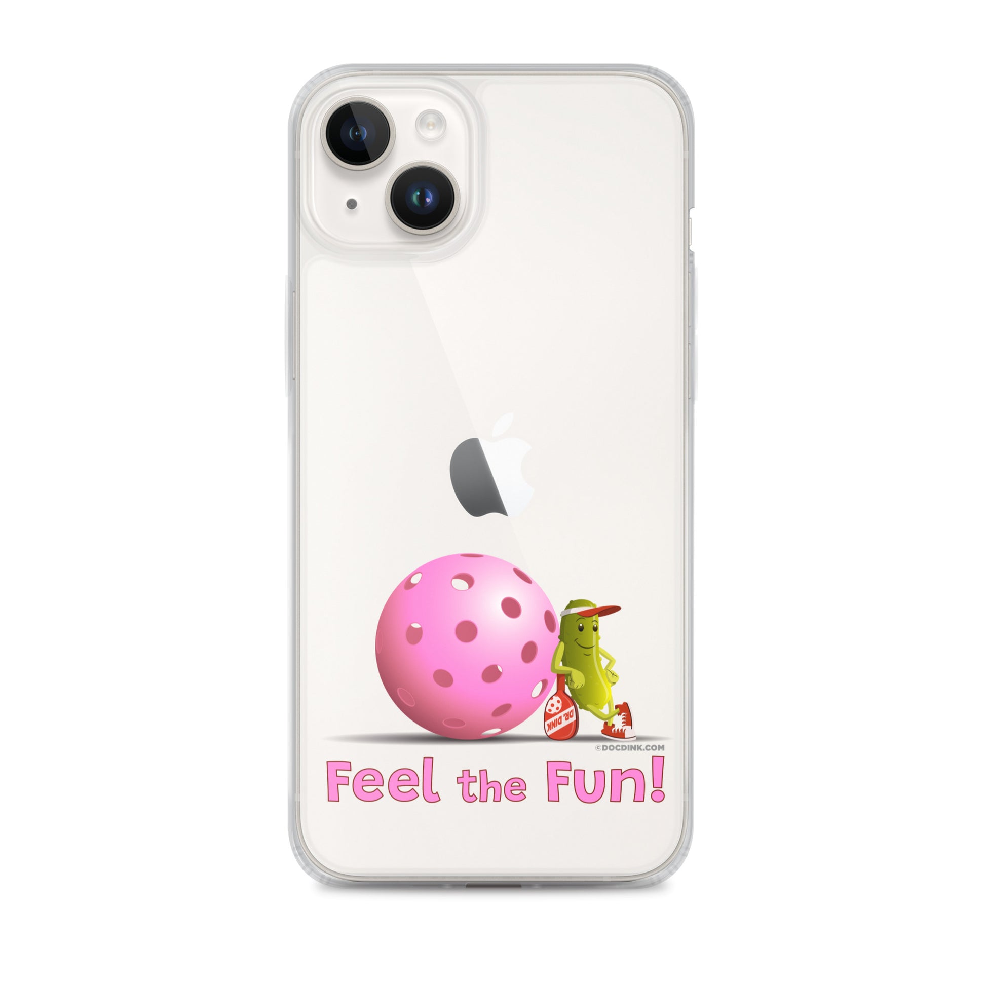 Pickleball iPhone® Case - Resting Pickleball - "Feel the Fun" #pink - DocDink.com