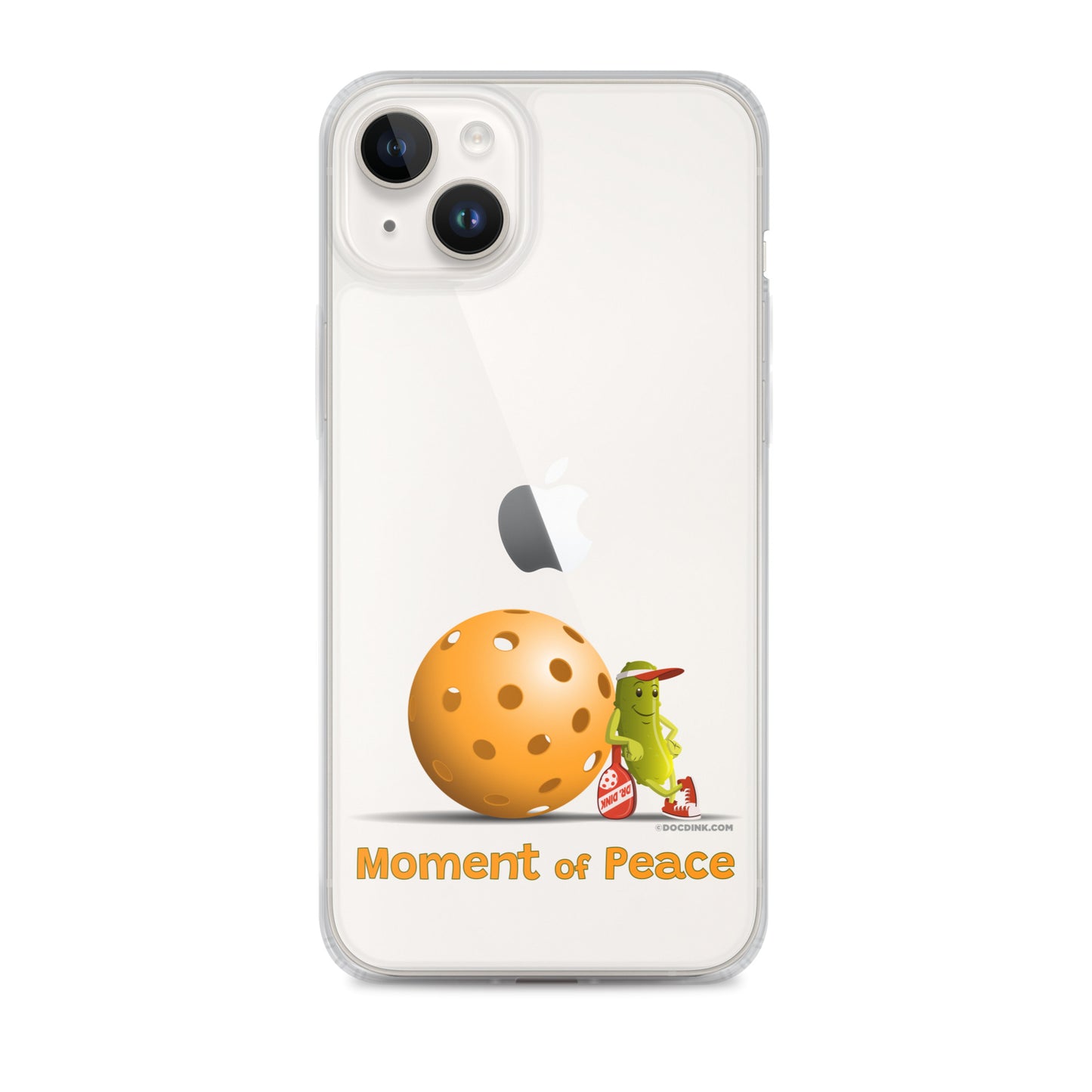 Pickleball iPhone® Case - Resting Pickleball - "Moment of Peace" - DocDink.com