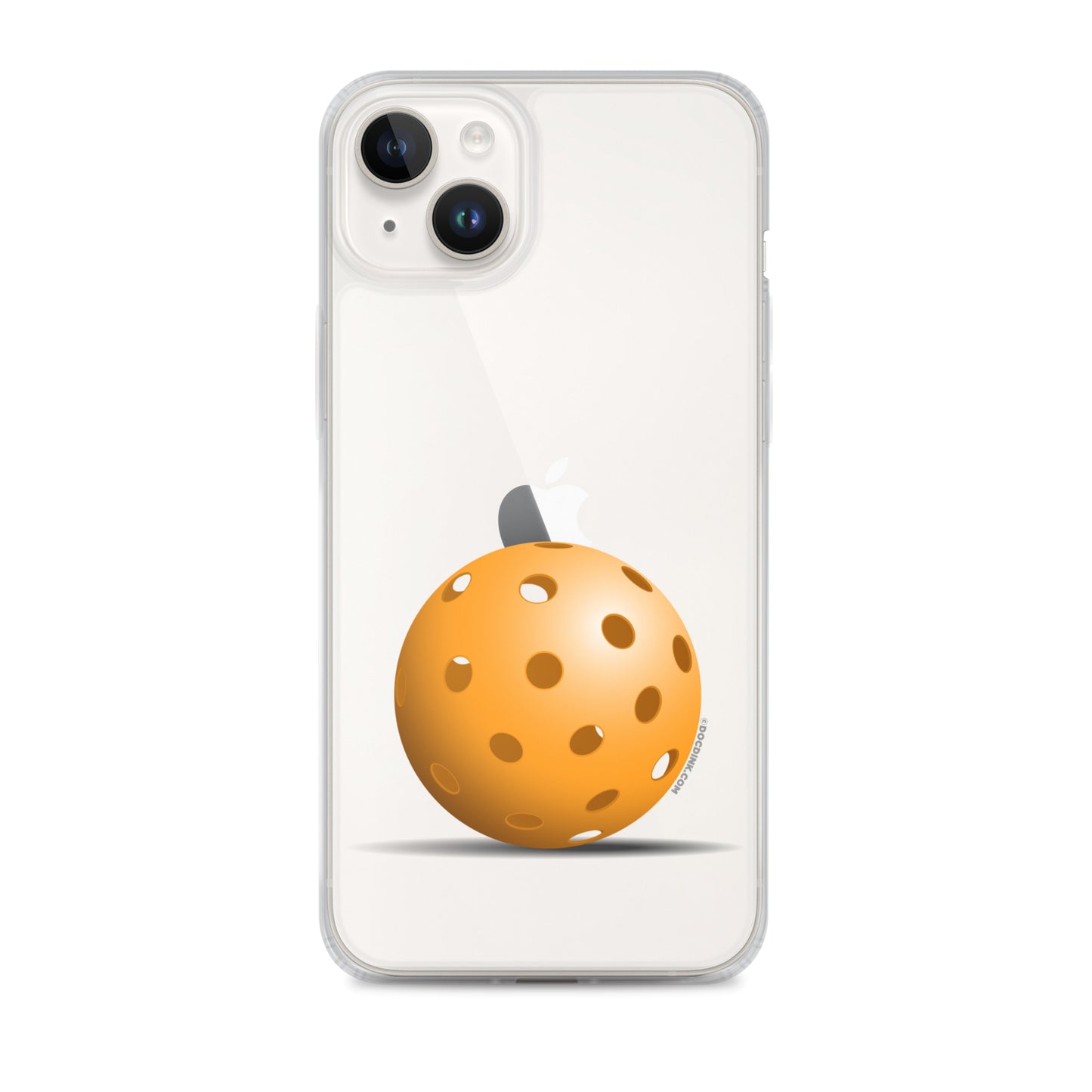 iPhone® Pickleball Case - Orange Pickleball - DocDink.com